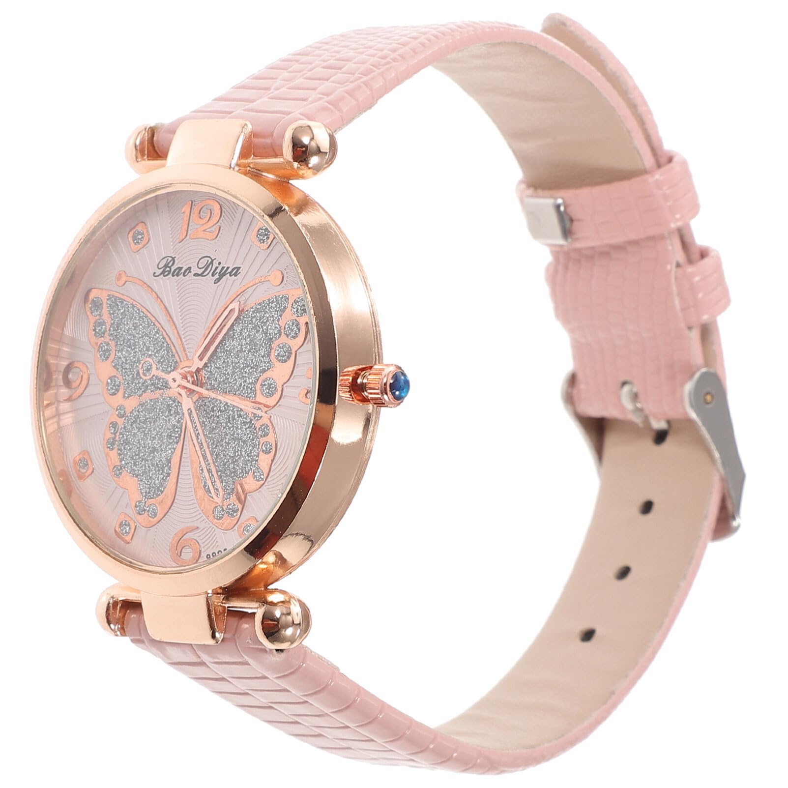 SOIMISS Rhinestone Butterfly Design Women's Watch - Elegant Casual & Simple Timepiece for Ladies | Perfect for Daily Wear, Office, Parties & Special Occasions