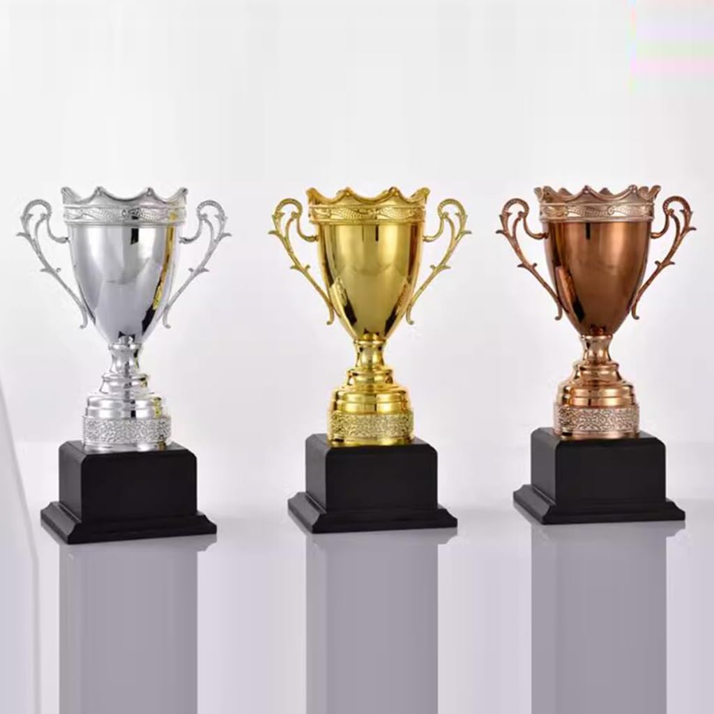 BOFANGSM Champion Trophy - Large Gold, Silver & Bronze Awards for Basketball, Soccer, World Cup, School Sports - Premium Brass Trophies for Competitions, Tournaments & Achievement Gifts