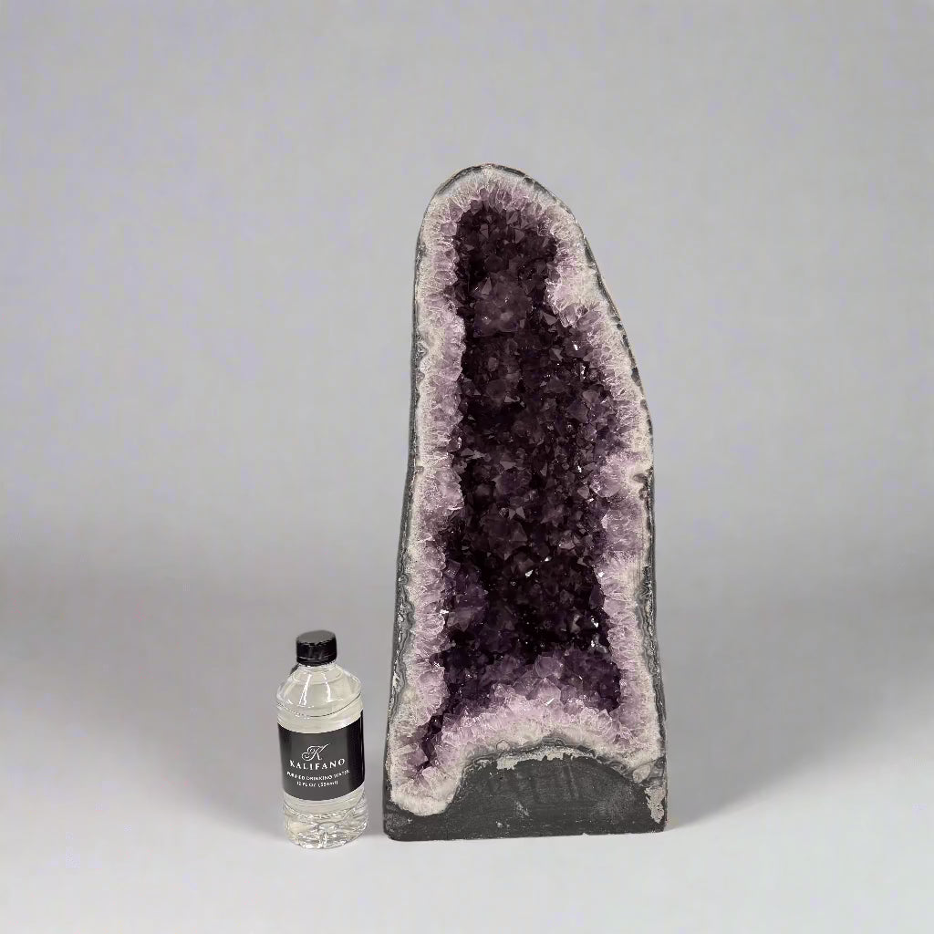 Natural Amethyst Geode Cathedral from Brazil - 19-51 lbs | Large Purple Crystal Cluster for Home Decor, Meditation & Healing | Spiritual Gift & Feng Shui Crystal