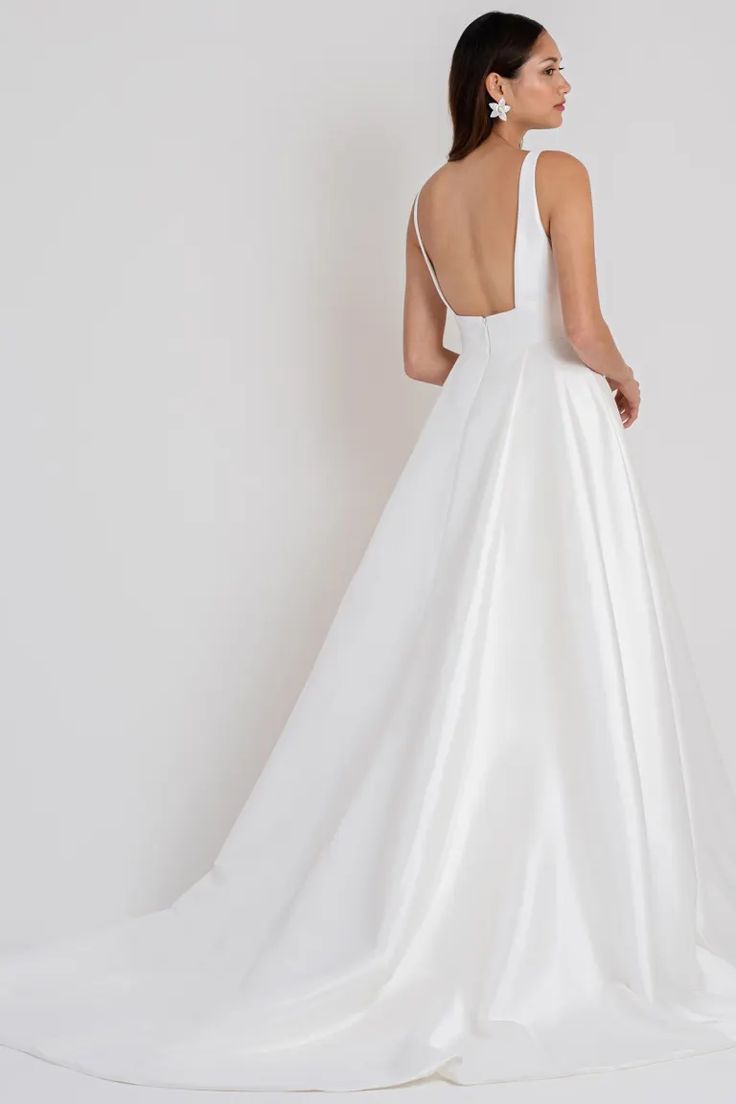 Jenny Yoo Channing Wedding Gown - Elegant A-Line Bridal Dress for Beach & Garden Ceremonies