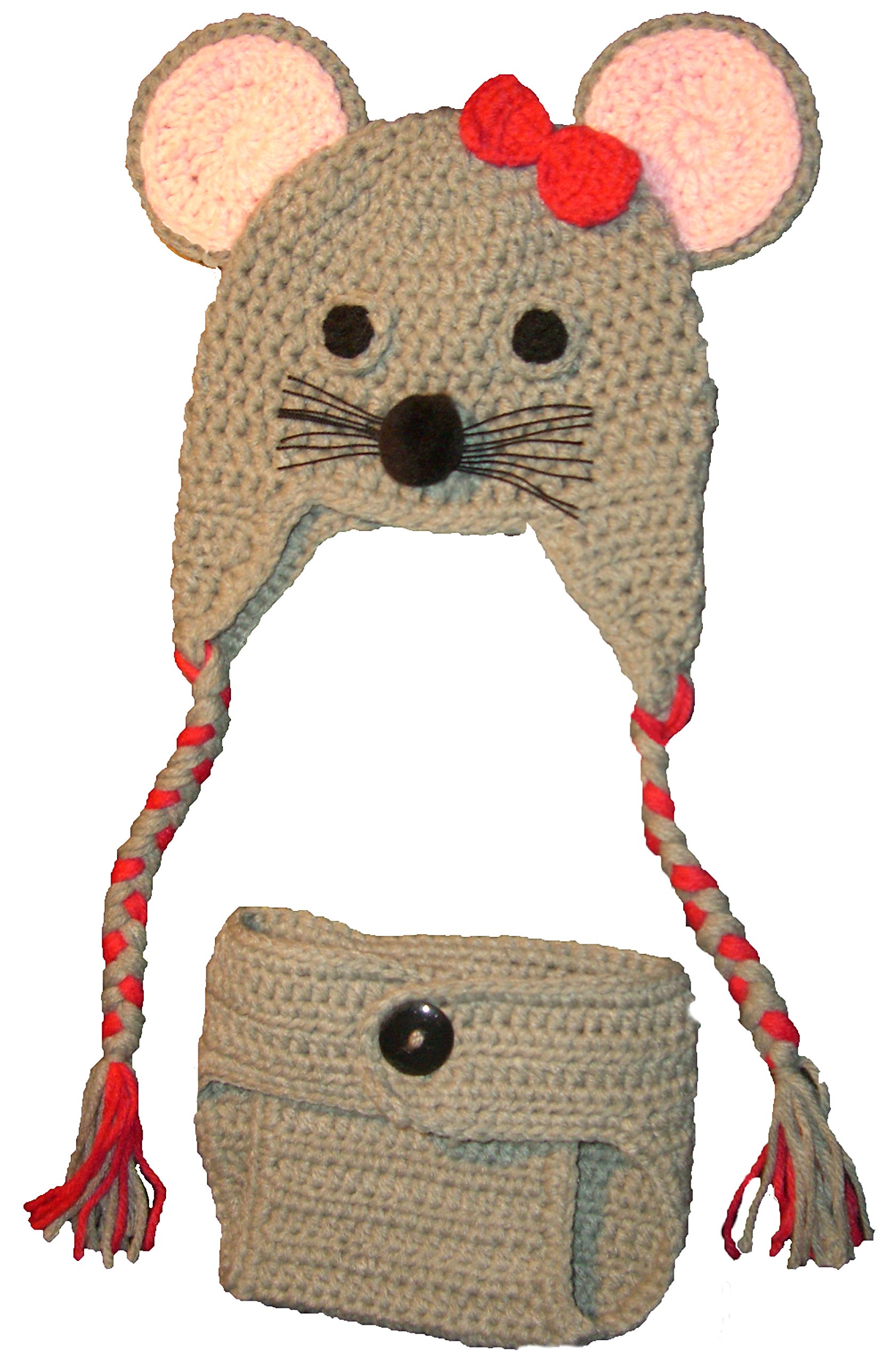 Newborn Baby Mouse Diaper Cover and Hat Set - Soft Cotton Cute Animal Costume for Infants - Perfect for Photo Shoots, Baby Showers, and First Birthday Parties