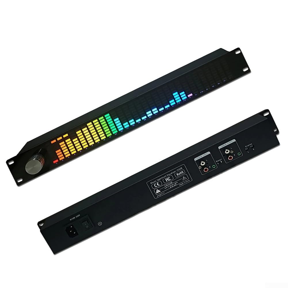 Oniissy 31-Band Digital Audio Equalizer with Dual Channel 15-Band Spectrum Display, Remote Control & Custom Sound Effects - Perfect for Home Theater, Studio Mixing & Live Music Performances