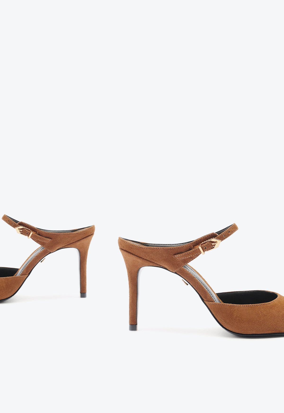 Laura Women's Mid Heel Stiletto Pumps - Caramel Brown Leather Dress Shoes for Work, Party & Evening Events