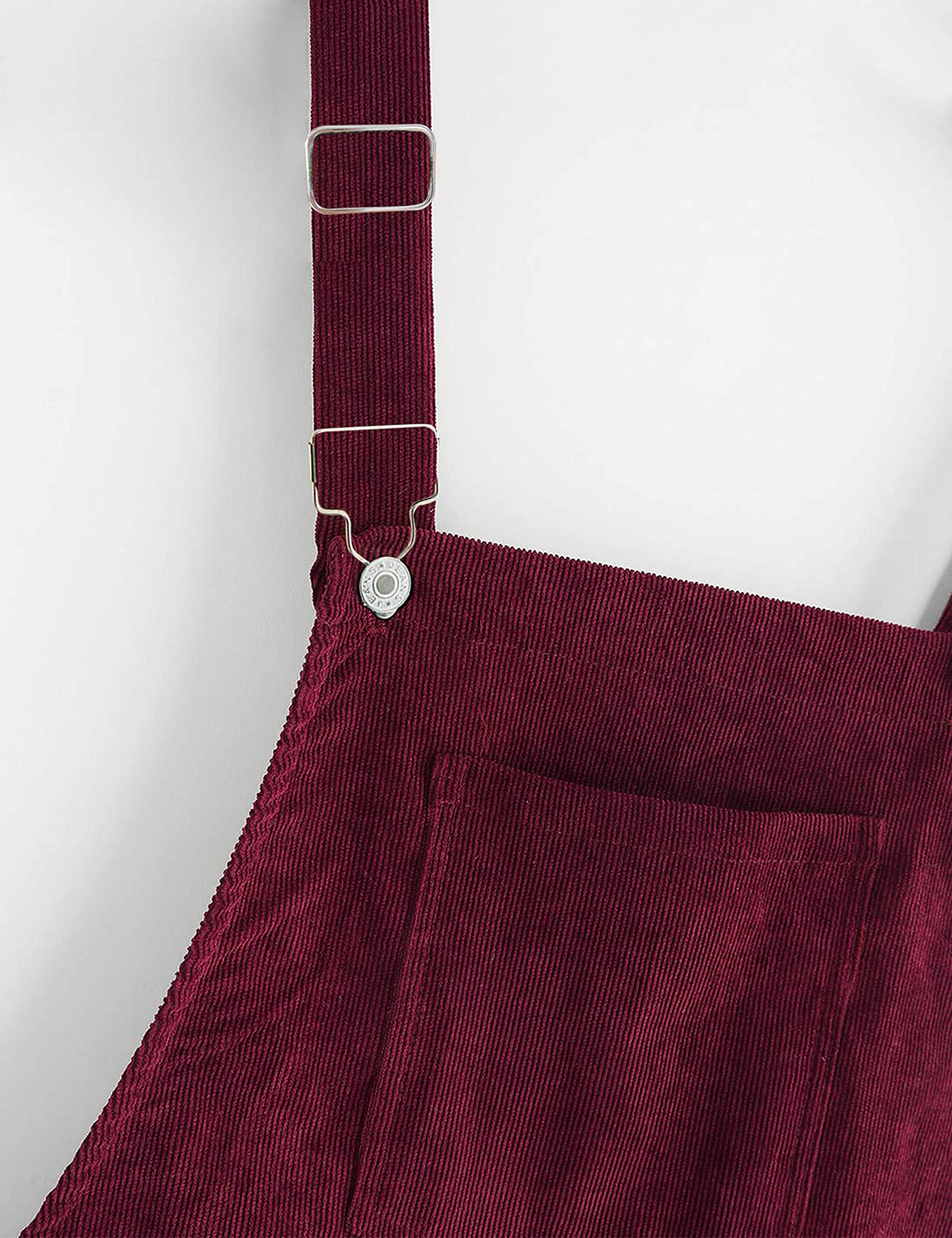 Tanming Women's Corduroy A-Line Jumper Pinafore Dress - Cute Mini Skirt Overall for Casual Outfits & Fall Fashion | Perfect for Date Nights, Workwear, and Weekend Brunch