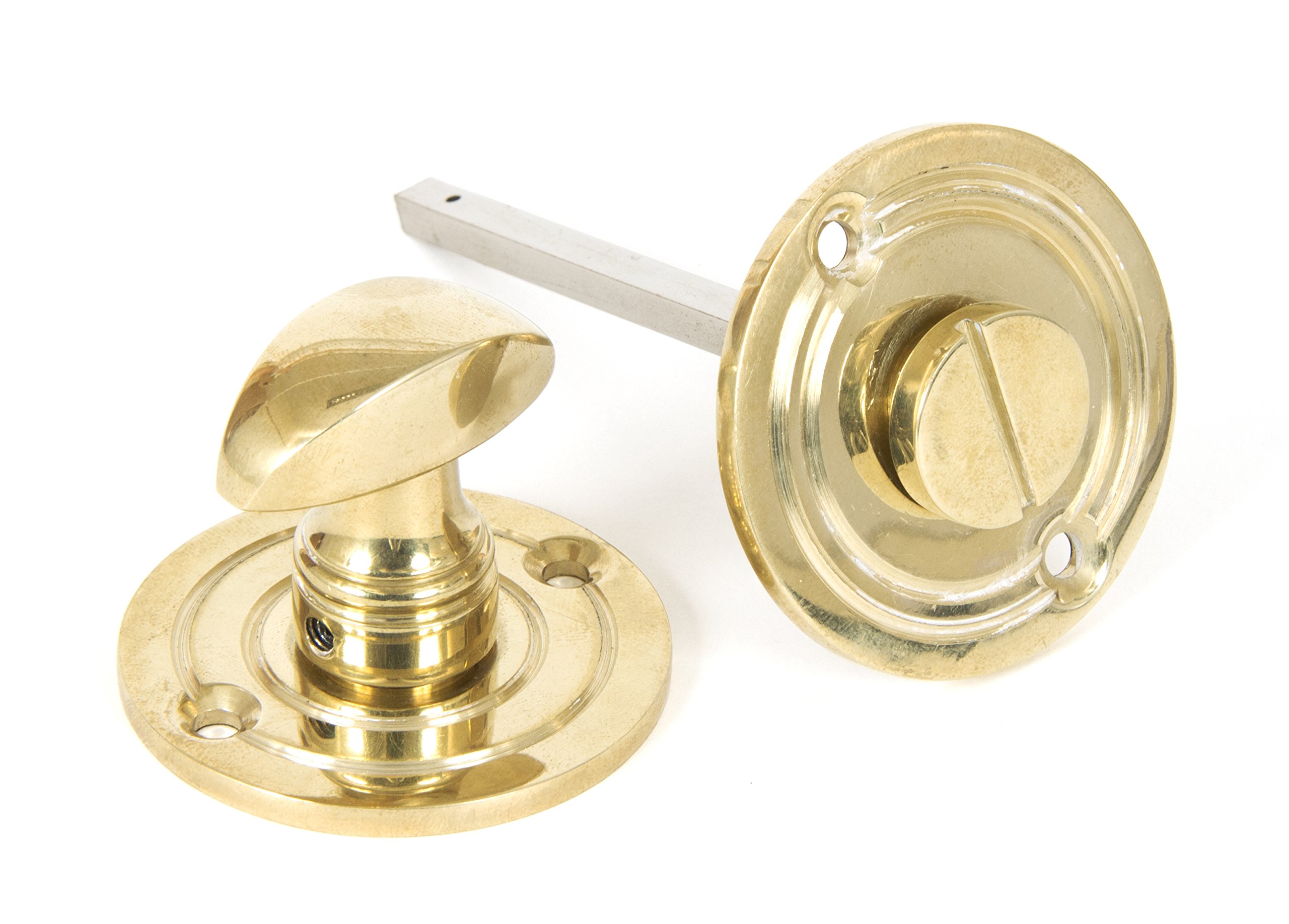 Polished Brass Round Bathroom Thumb Turn Lock - 83825 Model - Perfect for Bathroom Privacy & Interior Door Security