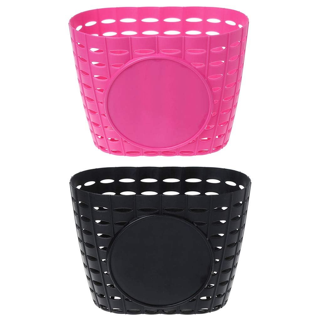 Kids Bike Front Basket - Lightweight Plastic Handlebar Storage Carrier for Bicycles, Tricycles & Scooters - Perfect for School, Park Rides and Grocery Shopping