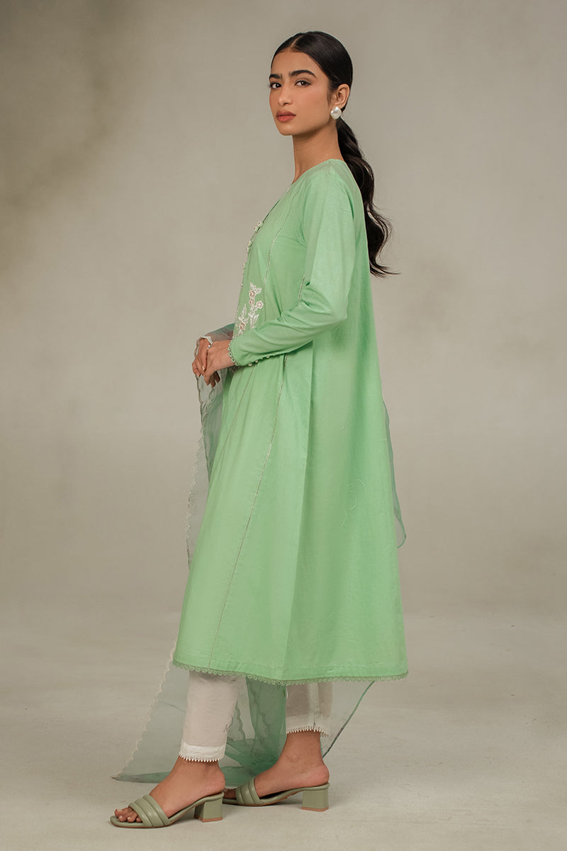 Morning Mist 2-Piece Set (Shirt & Dupatta) - Elegant Indian Ethnic Wear for Women | Perfect for Festivals, Weddings & Special Occasions