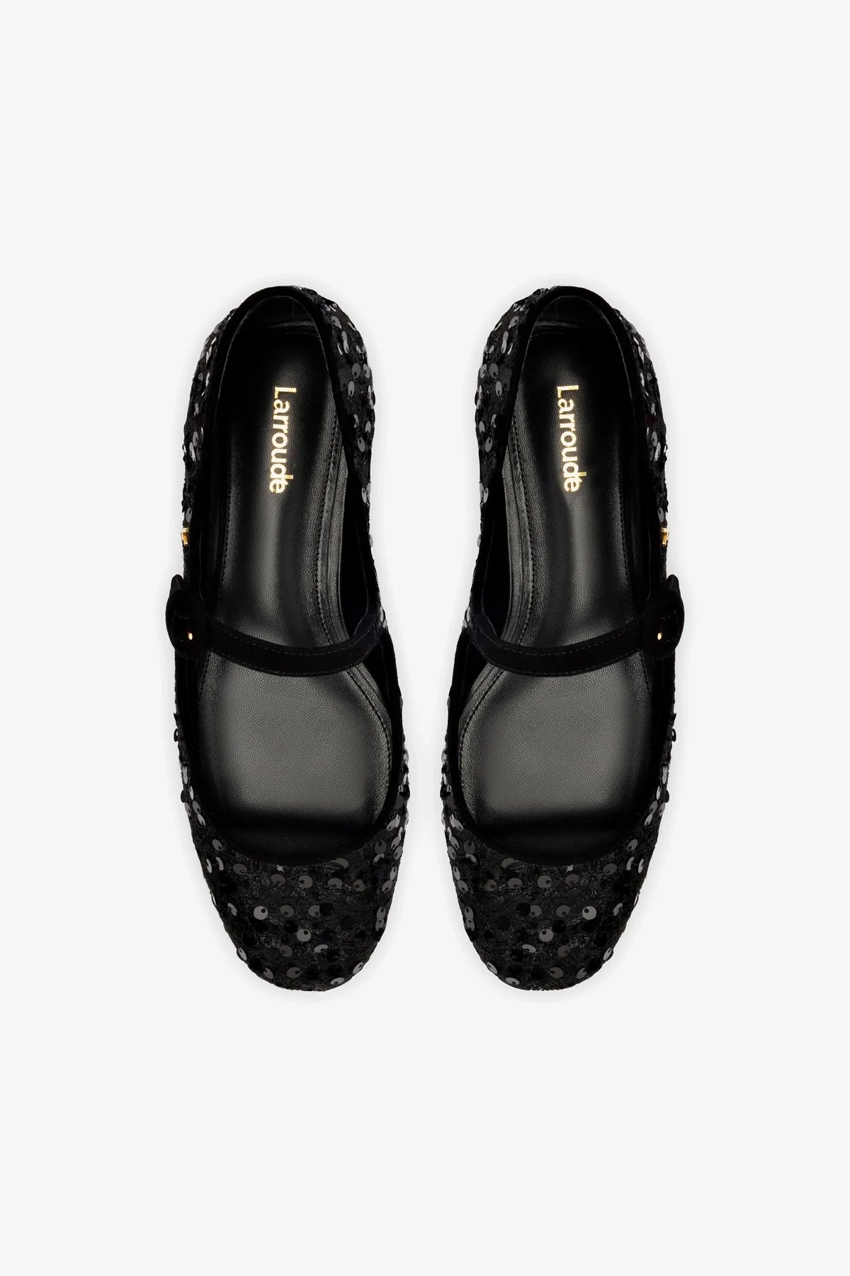 Blair Ballet Flat Shoes in Black Sequins - Elegant & Comfortable for Women | Perfect for Parties, Weddings & Evening Events
