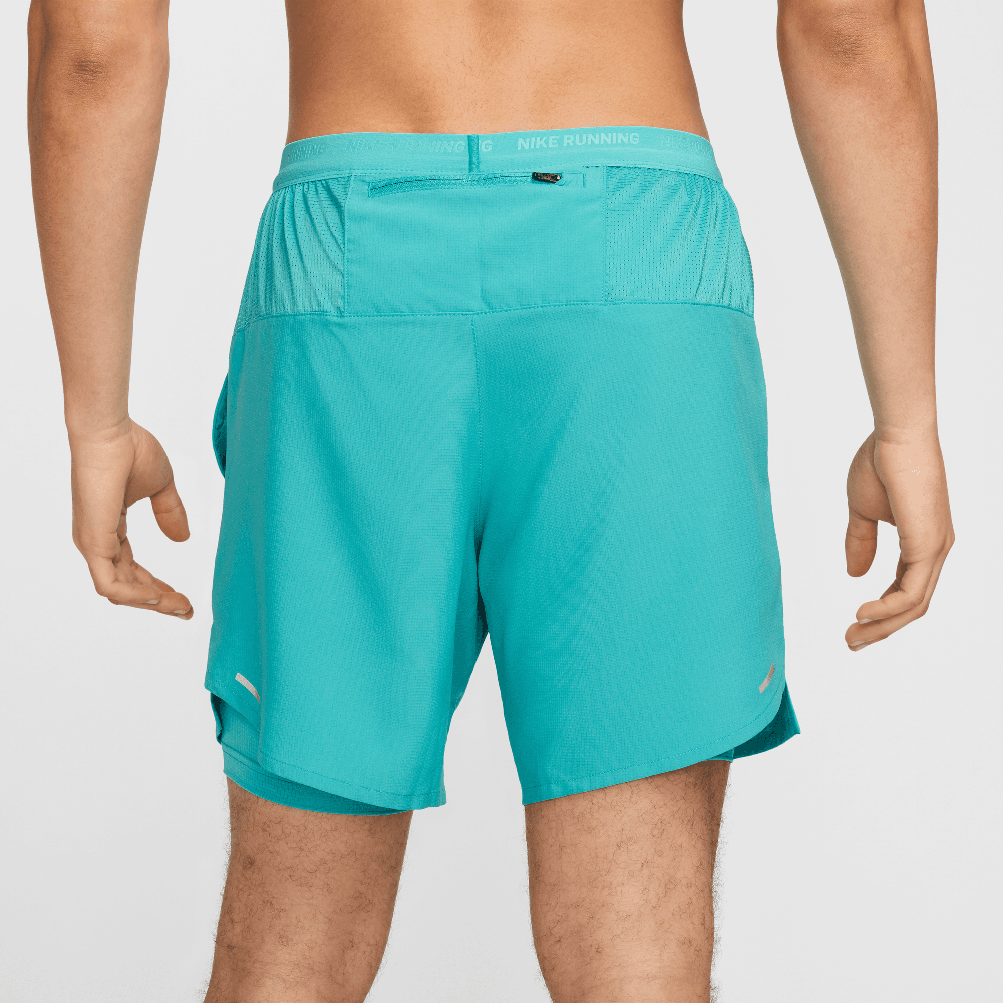 Nike Men's DRI-FIT Stride 7 2-in-1 Running Shorts with Liner - Dusty Cactus/Reflective Silver | Moisture-Wicking Athletic Shorts for Gym, Jogging & Outdoor Workouts