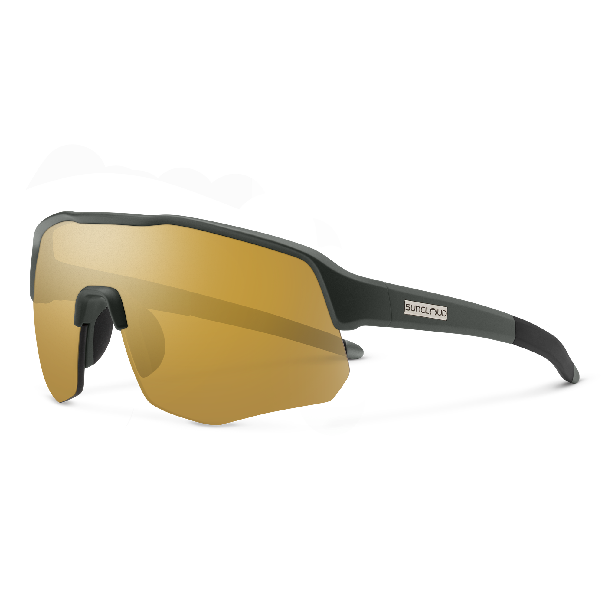 Cadence Matte Olive Polarized Sunglasses with Sienna Mirror Lens - Stylish UV Protection for Outdoor Sports & Driving