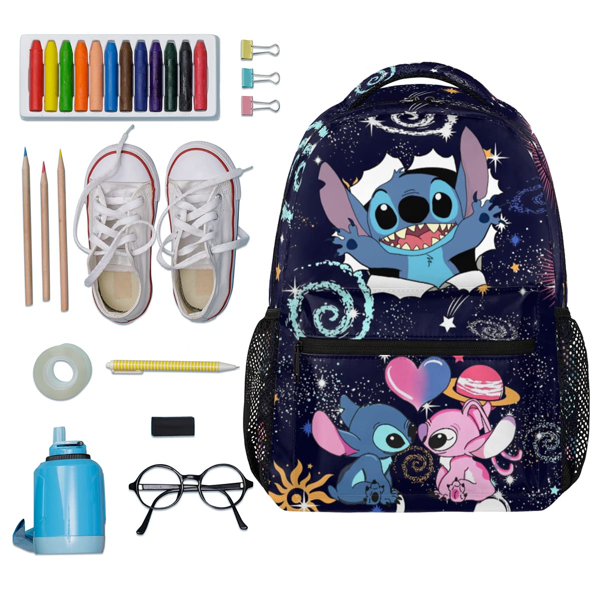 Cartoon Backpack 17 Inch Waterproof Laptop Backpack for School, Travel & Sports - Lightweight Casual Daypack for Men & Women