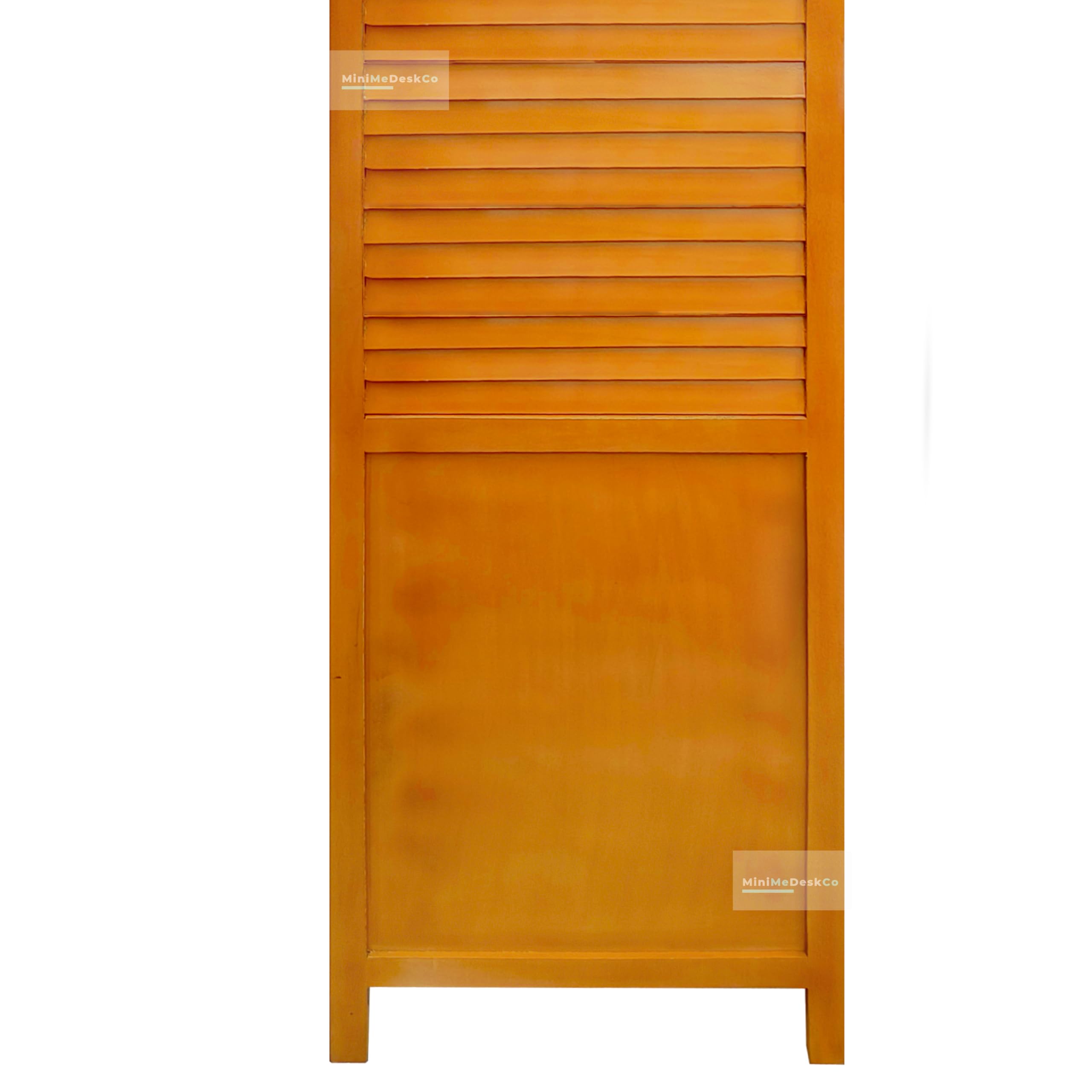 MiniMeDeskCo 3-Panel Wood Room Divider Screen - Portable Partition for Living Room, Bedroom, Office, Restaurant & Hallway - Space Separator with Stand for Home & Commercial Use