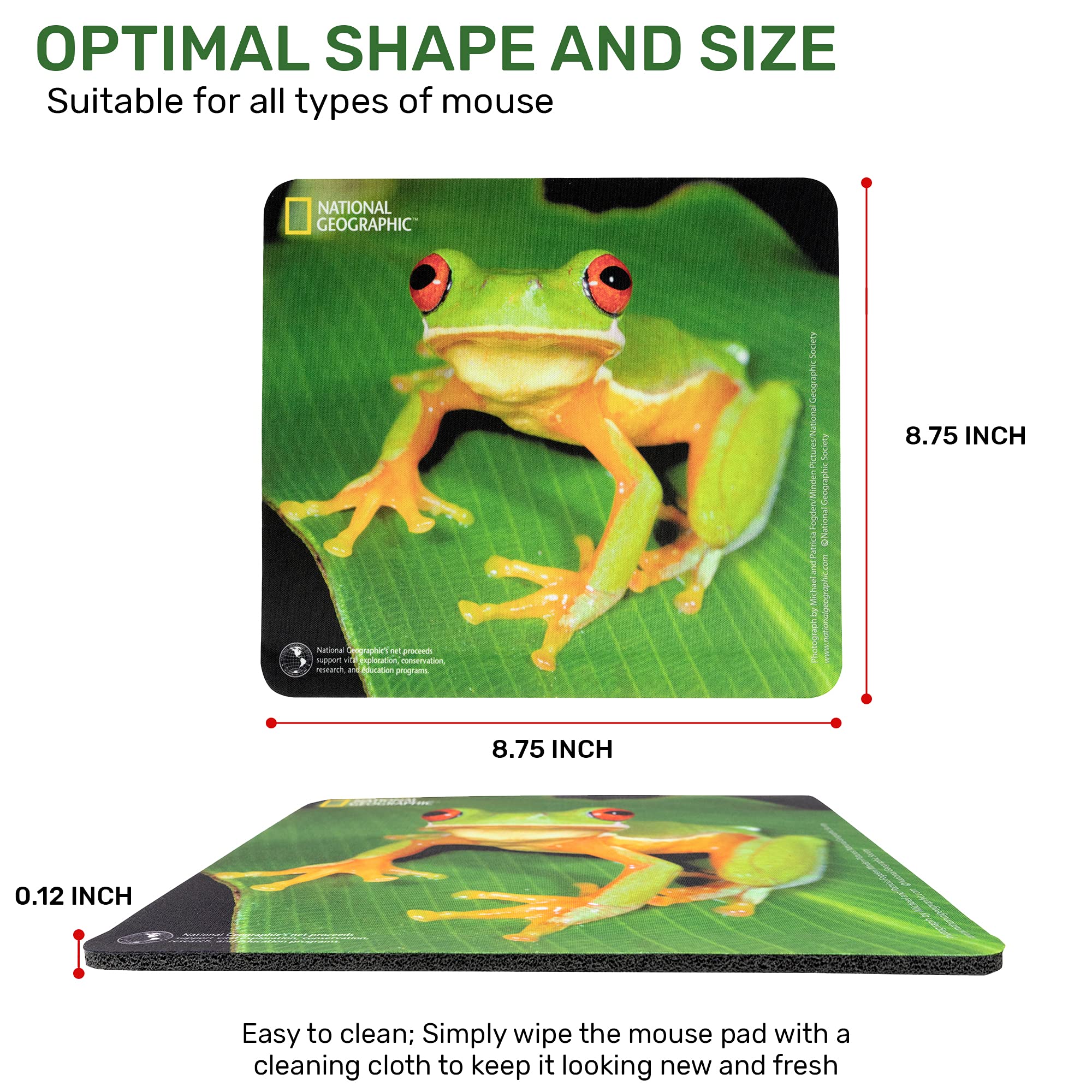 Ergonomic Gaming Mouse Pad with Cute Tree Frog Design - Non-Slip Rubber Base, Waterproof Office Desk Mat for PC, Laptop & Computer Setup | Perfect for Gamers, Work from Home & Office Use