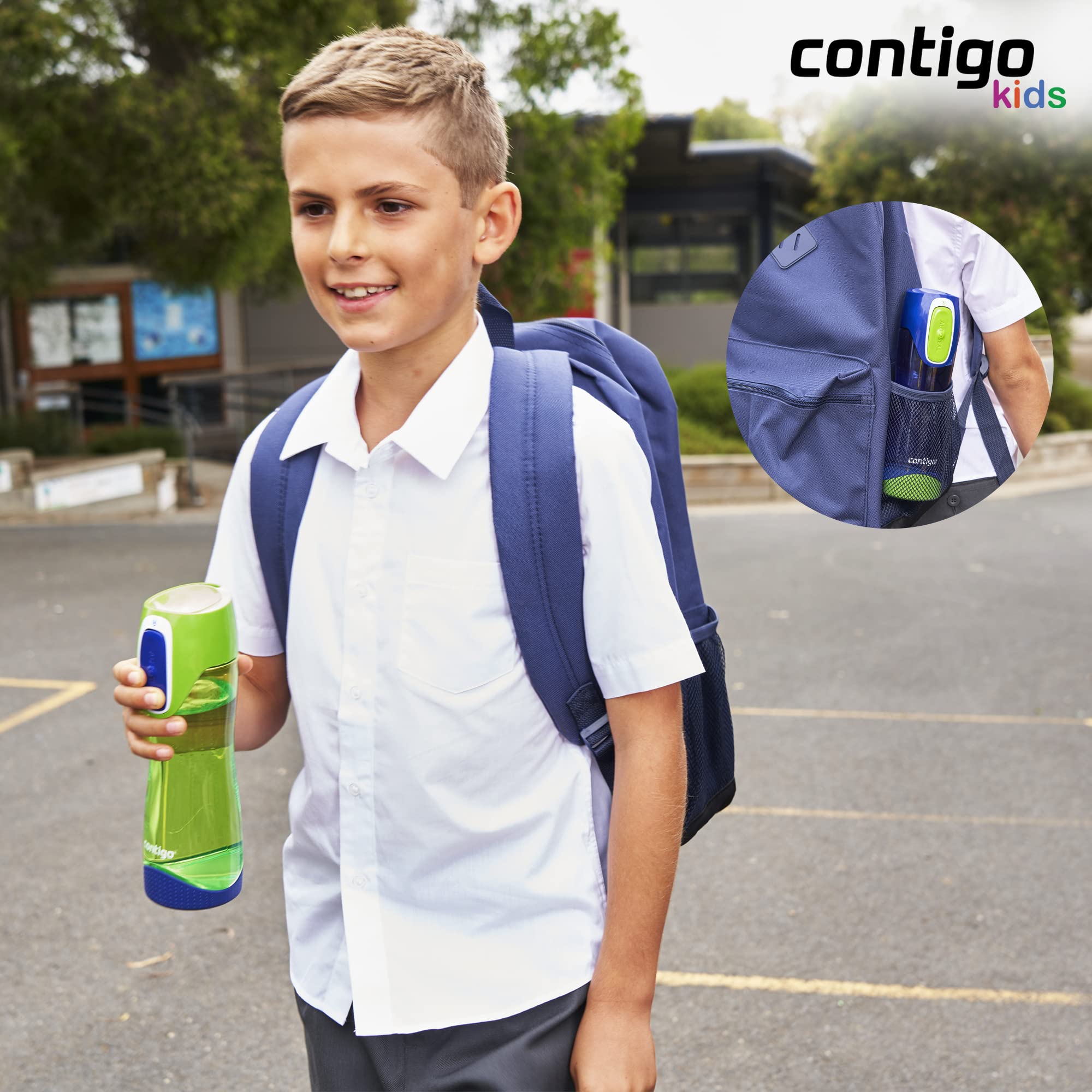 Contigo Swish Autoseal 24oz Water Bottle - BPA Free, Leakproof Stainless Steel Sports Water Bottle for Gym, Running, Cycling & Hiking - Perfect for Workouts, Outdoor Adventures & Daily Hydration