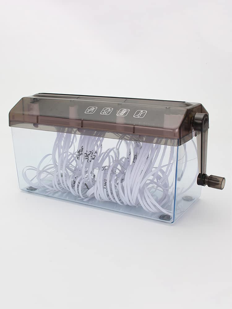 iayokocc Mini Hand Shredder - Portable Manual Paper Shredder for Home & Office - Desktop Stationery Organizer - Secure Shredding for Documents, Notes, Bills, Photos | Perfect for Travel, Small Spaces & Confidential Paper Disposal