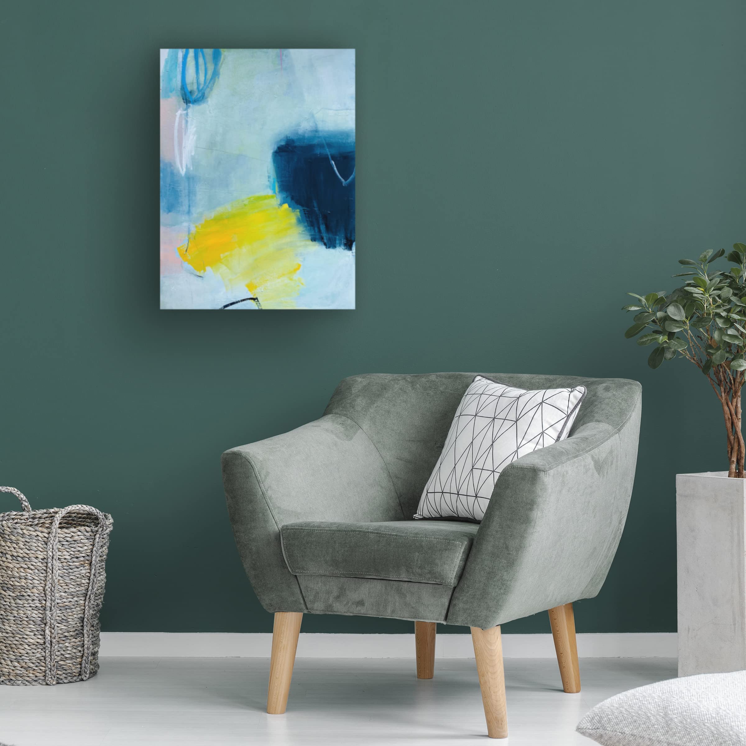 Trademark Fine Art 'The Silence' Canvas Wall Art by Mila Apperlo - Modern Abstract Painting for Living Room, Bedroom & Office Decor