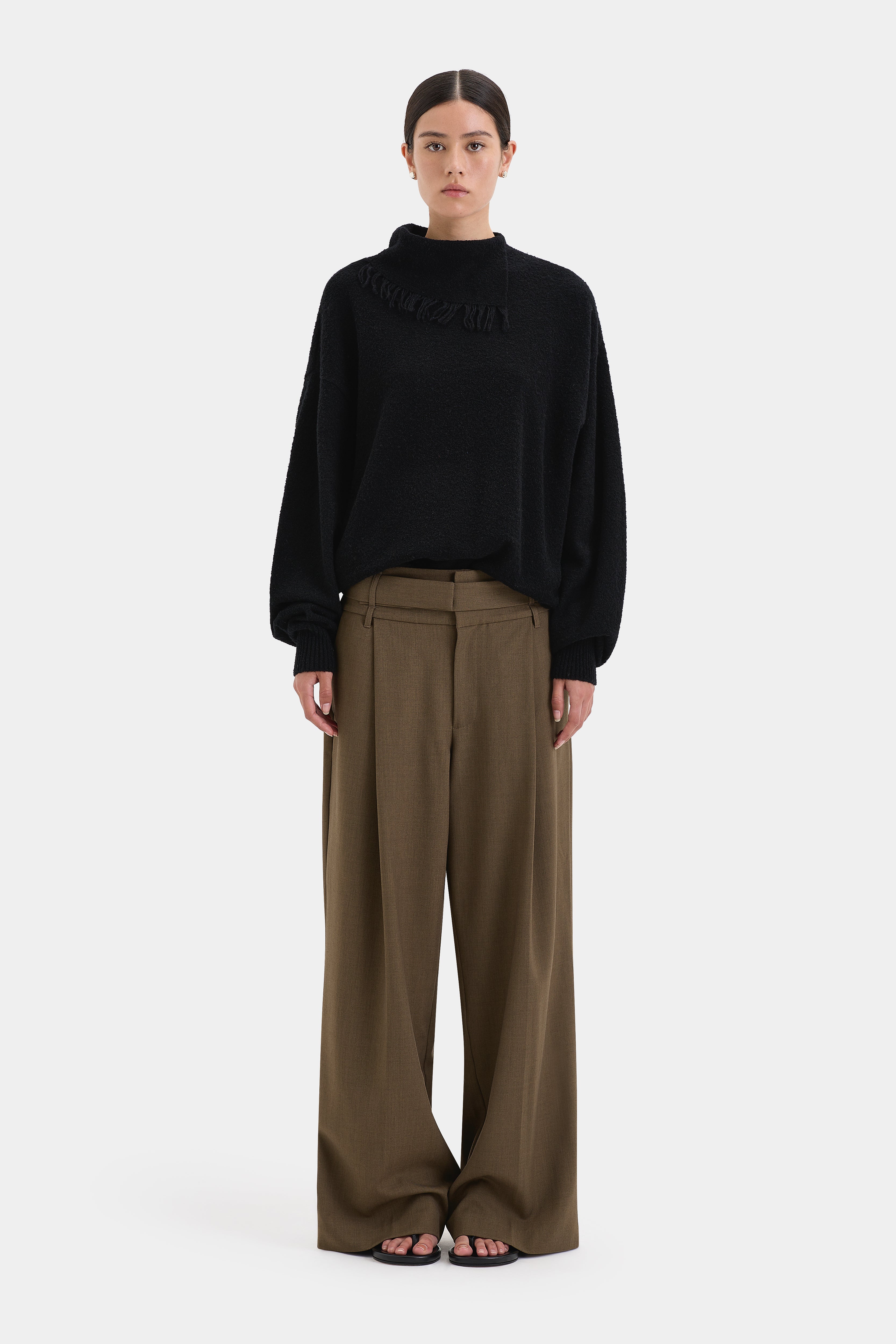 Romana Sweater for Women - Soft & Cozy Black Knit Pullover | Perfect for Fall, Winter & Casual Outfits