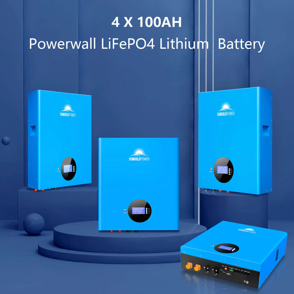 SunGoldPower 10KW Off-Grid Solar Panel Kit with 10x550W Panels, 4x5.12kWh Lithium Battery & Inverter | 48VDC 120V/240V System for Home, Cabin, RV & Emergency Backup Power