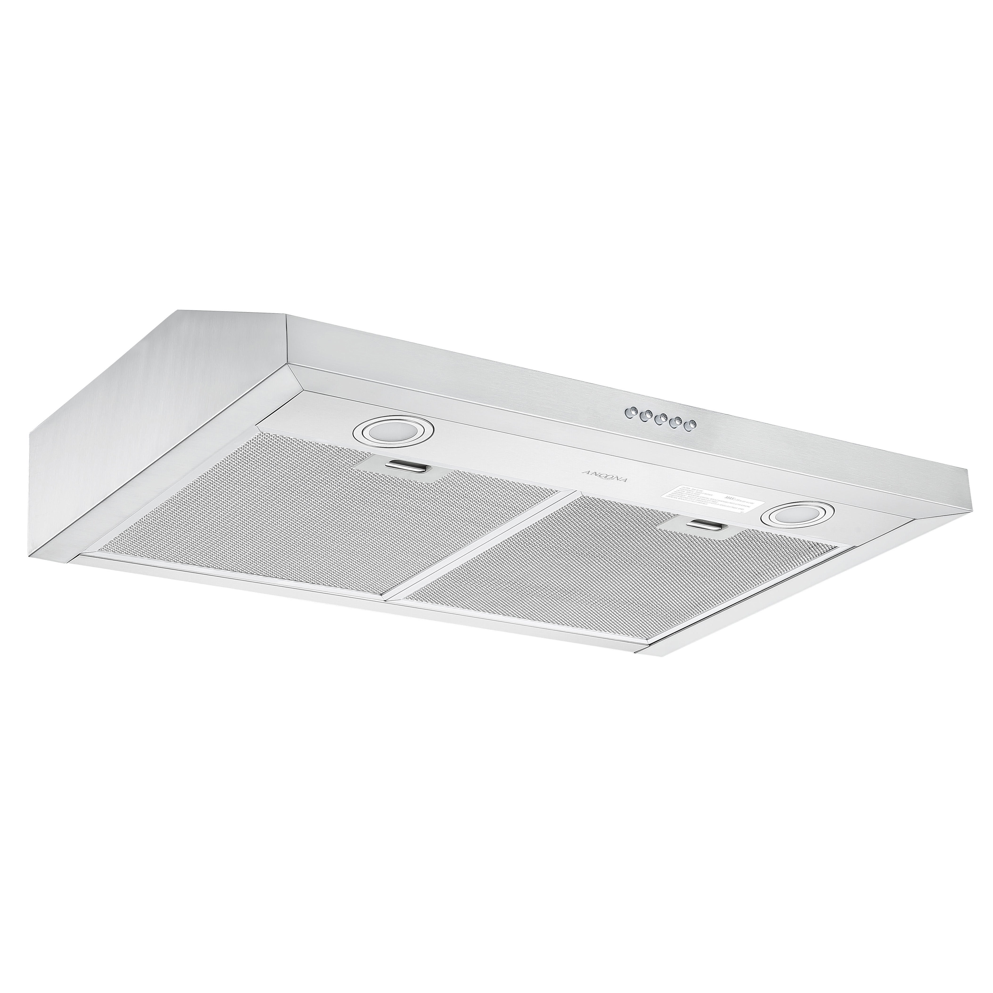 30-Inch Slim Convertible Under Cabinet Range Hood - Stainless Steel Kitchen Vent Hood for Smoke & Odor Removal - Perfect for Small Kitchens & Apartments