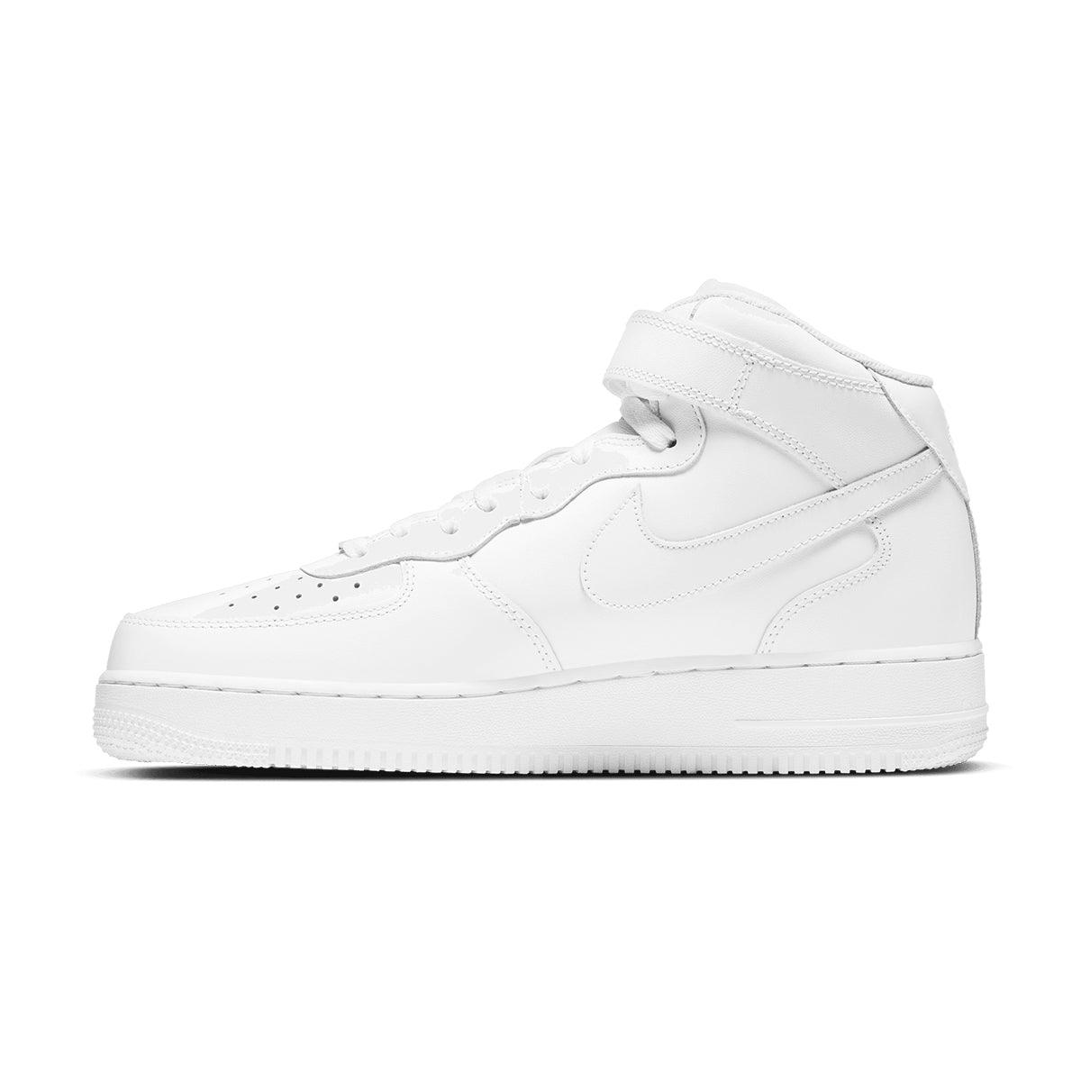 Nike Air Force 1 Mid '07 Sneakers - Triple White Colorway | Men's Basketball Shoes for Casual Wear & Street Style