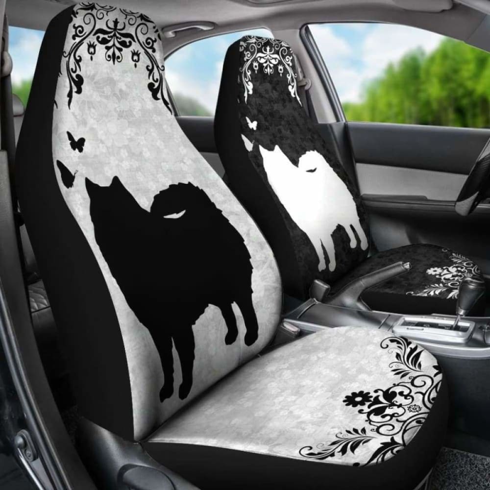 Premium American Eskimo Dog Car Seat Covers - Waterproof Pet Seat Protector for Cars, SUVs & Trucks - Perfect for Travel, Daily Commutes & Outdoor Adventures with Your Pet