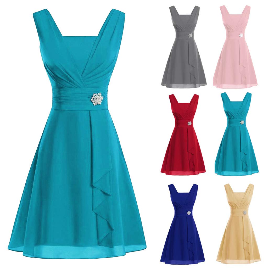 ZG Women's Casual Wrap V-Neck Sleeveless Solid A-Line Midi Dress - Elegant Club & Evening Party Wear, Perfect for Date Night, Cocktail Events & Summer Outings
