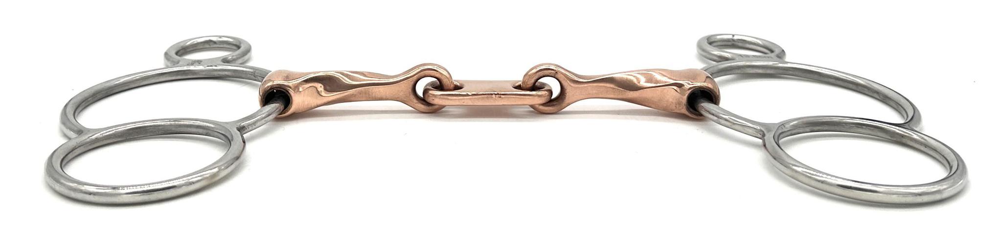 Jake Adams Copper Twisted Dr. Bristol 2 Ring Bit - Premium Horse Training Bit for Western Riding & Dressage - Perfect for Show Jumping & Trail Riding