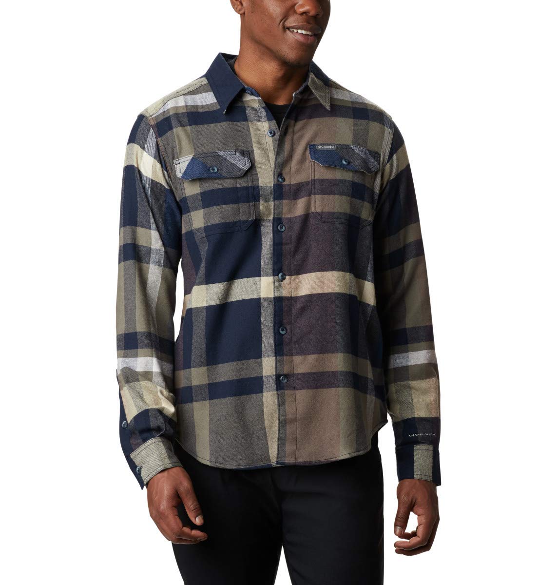 Columbia Men’s Flare Gun Stretch Flannel Shirt - Moisture Wicking, Comfort Stretch Fabric for Outdoor Hiking & Casual Wear