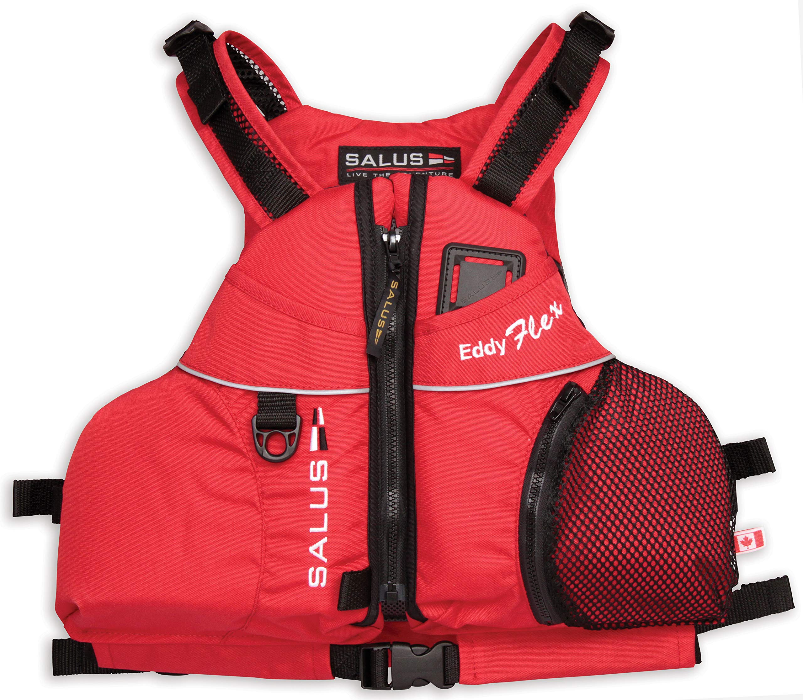 Salus Eddy PFD Life Jacket - Red (Size M-L) - USCG Approved for Kayaking, Boating & Water Sports