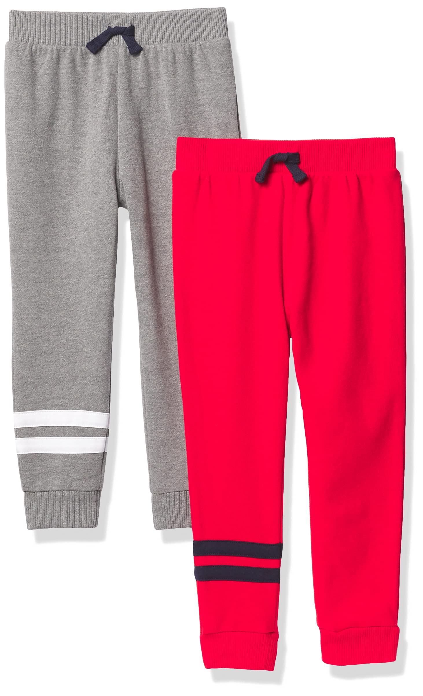**Boys' Striped Fleece Jogger Pants 2-Pack - Soft & Comfortable Activewear for Toddlers - Perfect for Playtime, Lounging & Outdoor Adventures**