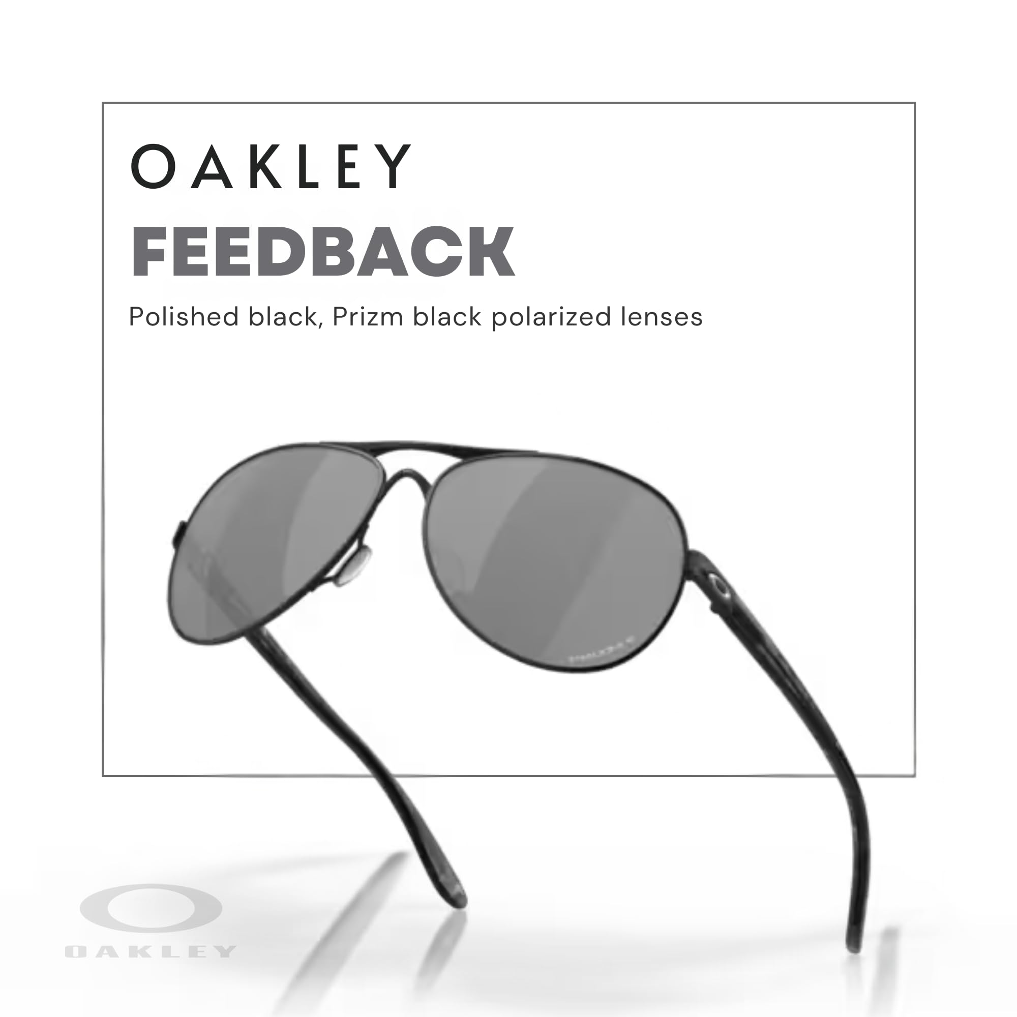 Oakley Feedback OO4079 Women's Sunglasses with Leash & Designer iWear Care Kit - Stylish UV Protection for Outdoor Sports, Beach & Driving