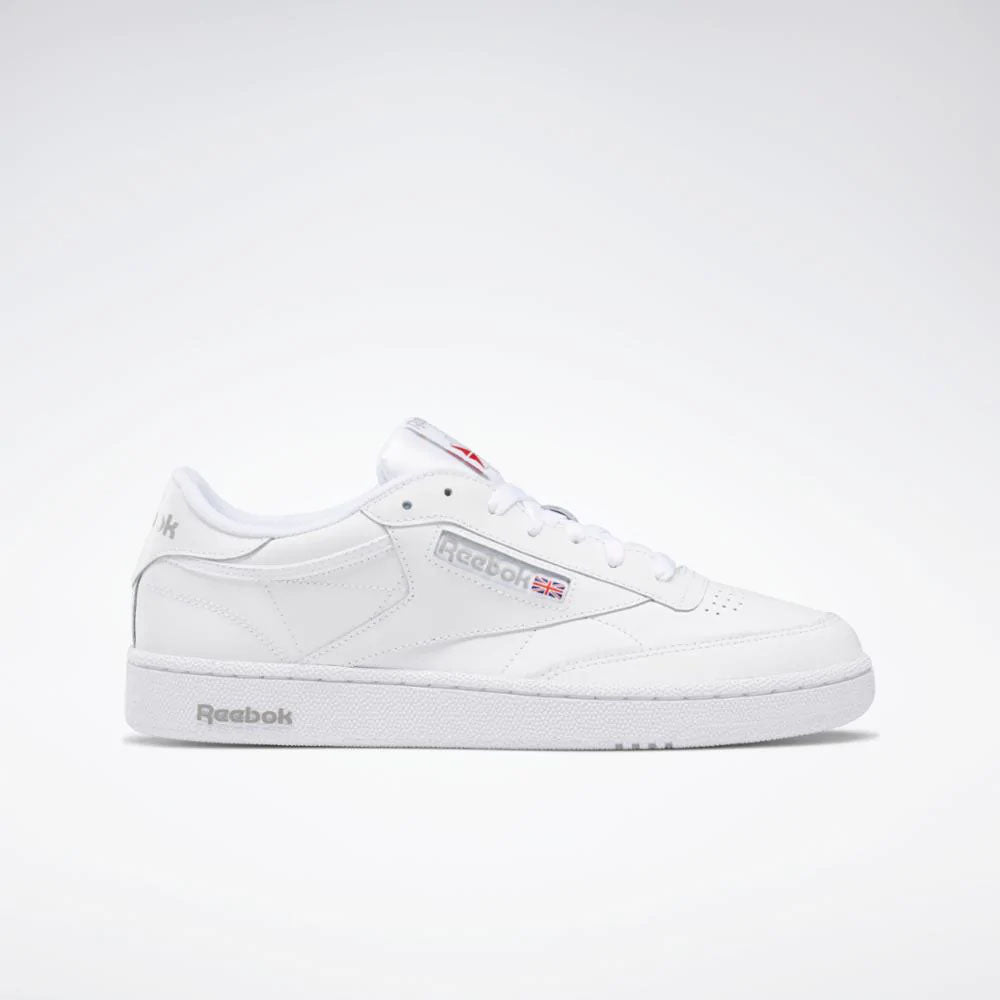 Reebok Club C 85 Vintage Sneakers for Men & Women - Classic White Leather Tennis Shoes - Comfortable Retro Athletic Shoes for Casual Wear, Gym & Street Style
