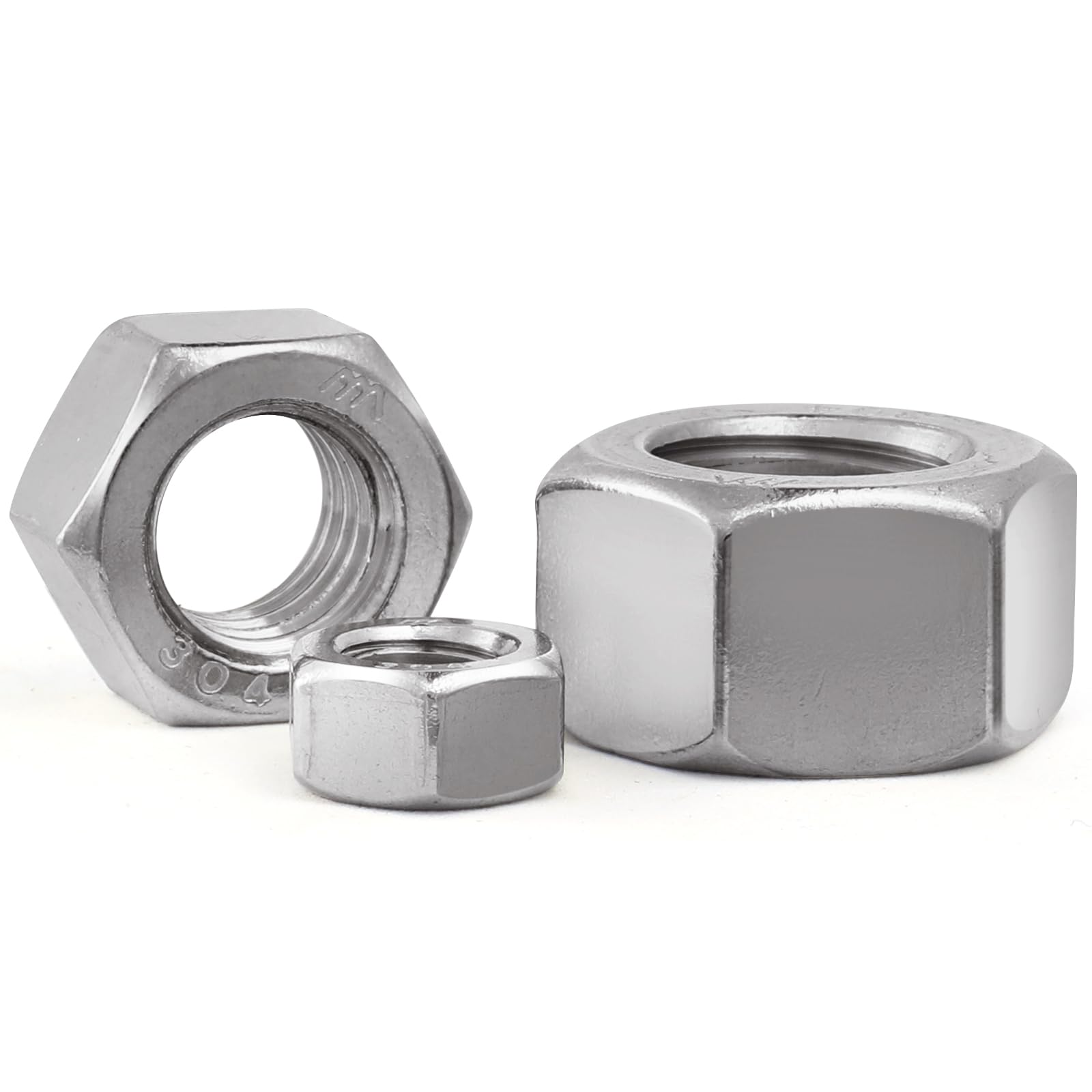 7pcs 3/4-10 Hex Nuts, 304 Stainless Steel 18-8 External Hex Nut 3/4-10 UNC, SAE Hex Machine Screw Nuts - Corrosion Resistant Hardware Fasteners for Automotive, Machinery & DIY Projects (VG01301)