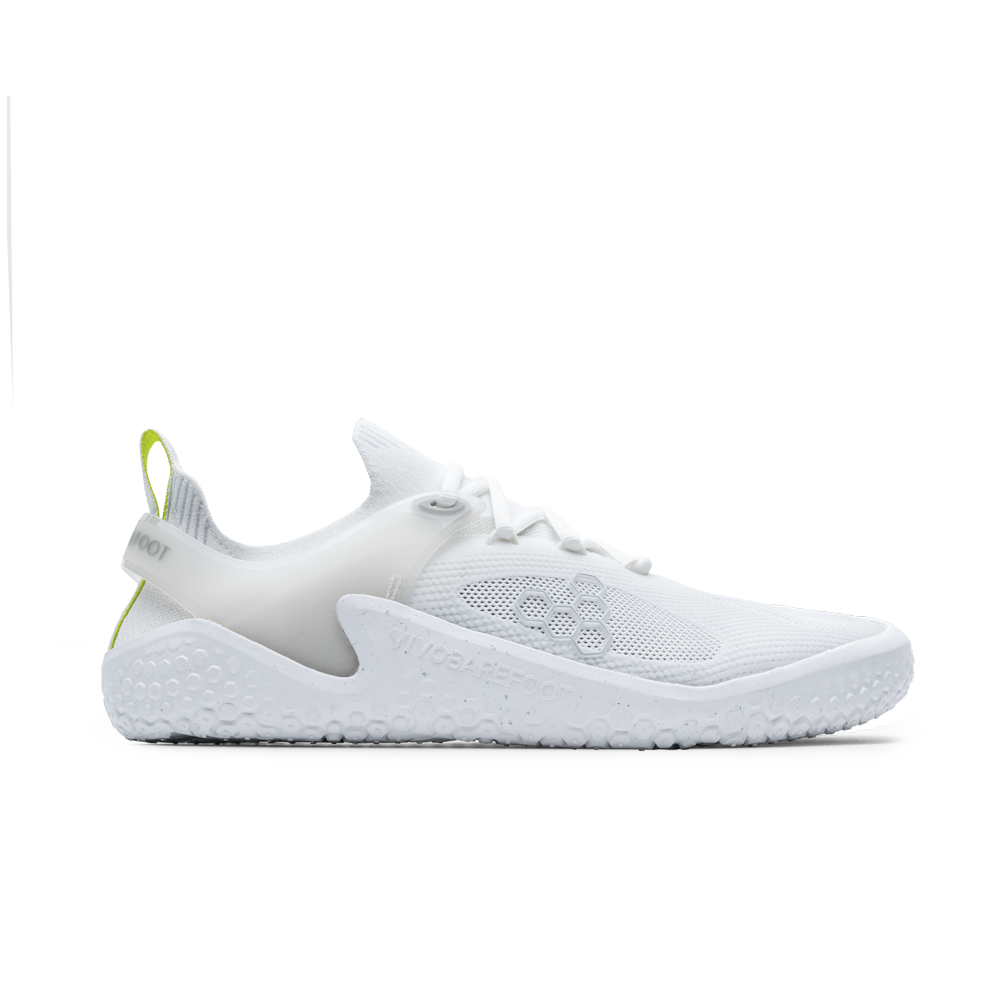 Vivobarefoot Motus Strength Women's Barefoot Shoes - Bright White/Grey | Lightweight & Flexible for Cross Training, Gym & Fitness Workouts