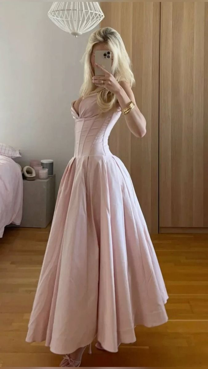 Elegant A-Line Pink Satin Long Prom Dress for Formal Party & Evening Gown - Perfect for Homecoming, Quinceañera & Special Occasions
