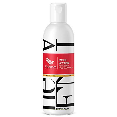 Feodora 100% Natural Rose Water (100 ml) - Hydrating Facial Toner for Glowing Skin, DIY Beauty & Aromatherapy