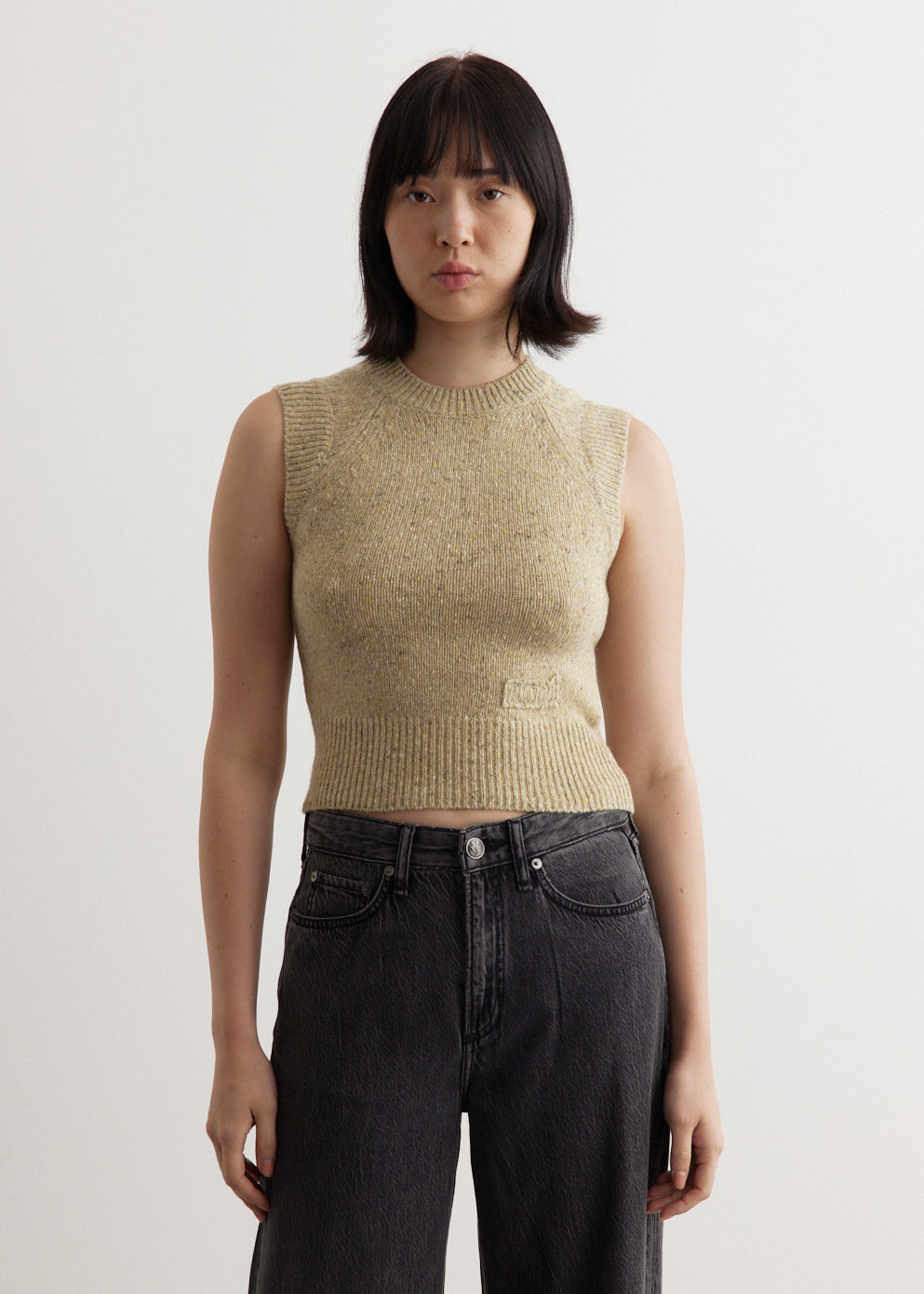 Women's Ami Sleeveless Knit Sweater Vest - Lightweight Summer Pullover for Casual Outfits & Layering
