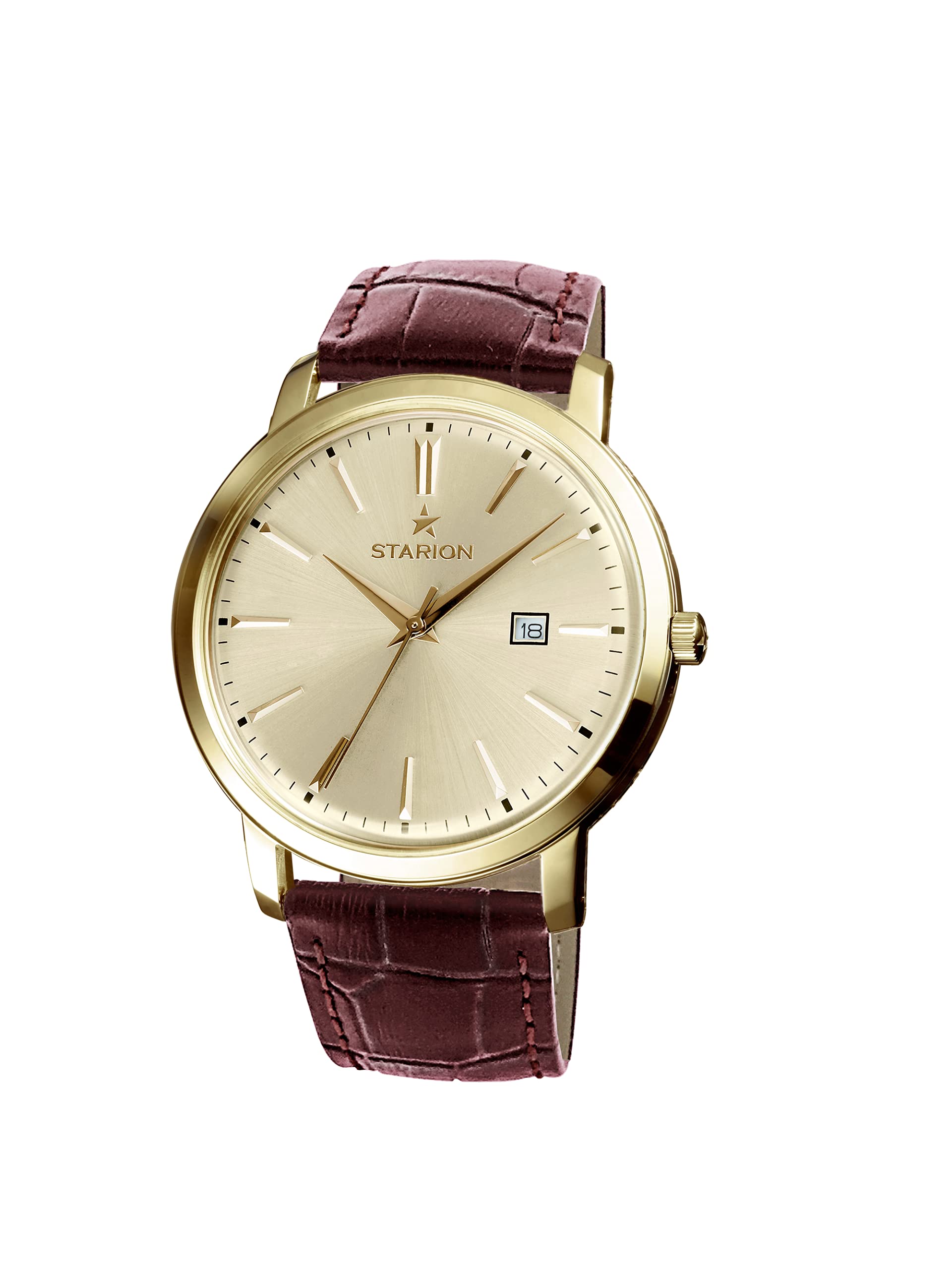 Starion Remington Watch for Men & Women - Japanese Automatic Movement with Date Display - Retro Stainless Steel Water Resistant Watch - Perfect for Business, Casual & Outdoor Activities