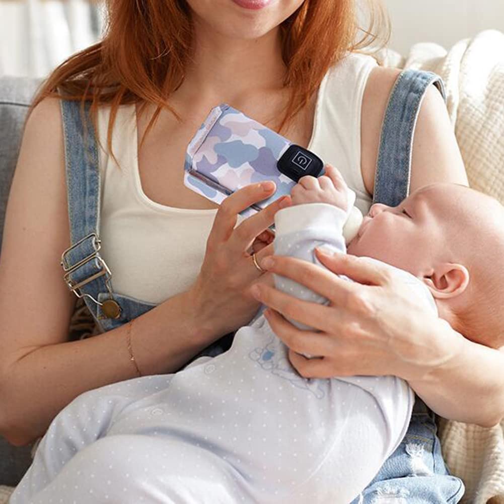 SEADEAR Portable USB Bottle Warmer - 3-Speed Adjustable Baby Bottle Heater for Travel, Car, Home & Shopping | Fast Heating Universal Bottle Warmer Bag for Breastmilk, Formula & Baby Food (Blue) - Perfect for On-the-Go Parents, Road Trips & Quick Feedings