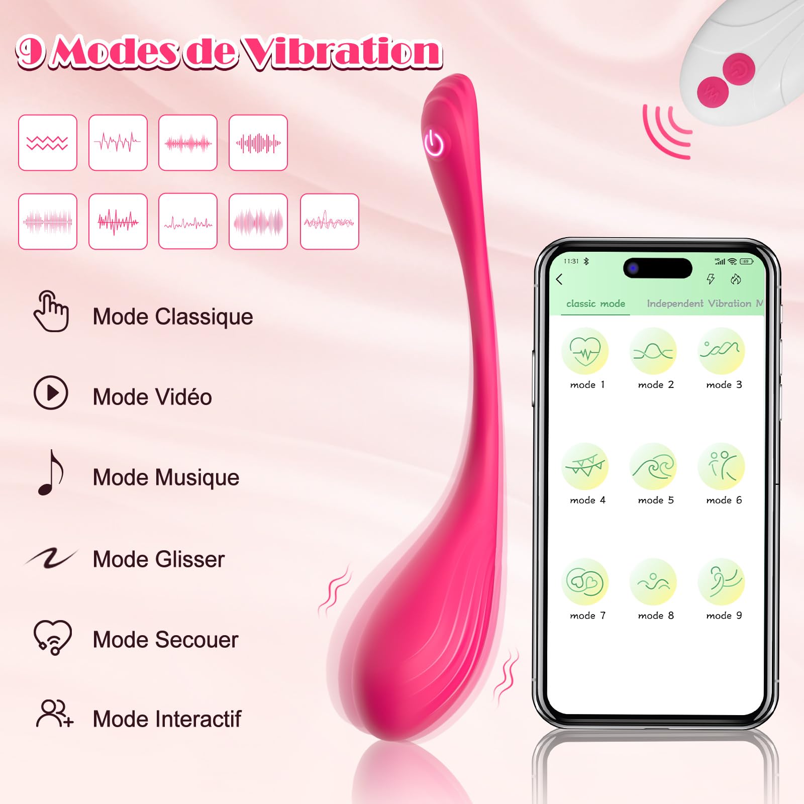 Remote Control Vibrating Egg for Women - APP Controlled Bullet Vibrator, Clitoral & G-Spot Stimulator, Rechargeable Waterproof Sex Toy for Couples - Perfect for Long Distance Play & Romantic Nights