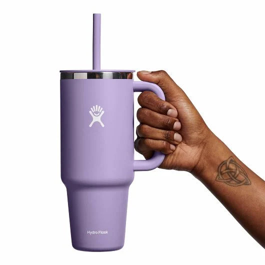 40 oz Insulated Stainless Steel Travel Tumbler with Lid & Straw - Leakproof Hot & Cold Water Bottle for Coffee, Gym, Hiking, Camping and Outdoor Activities