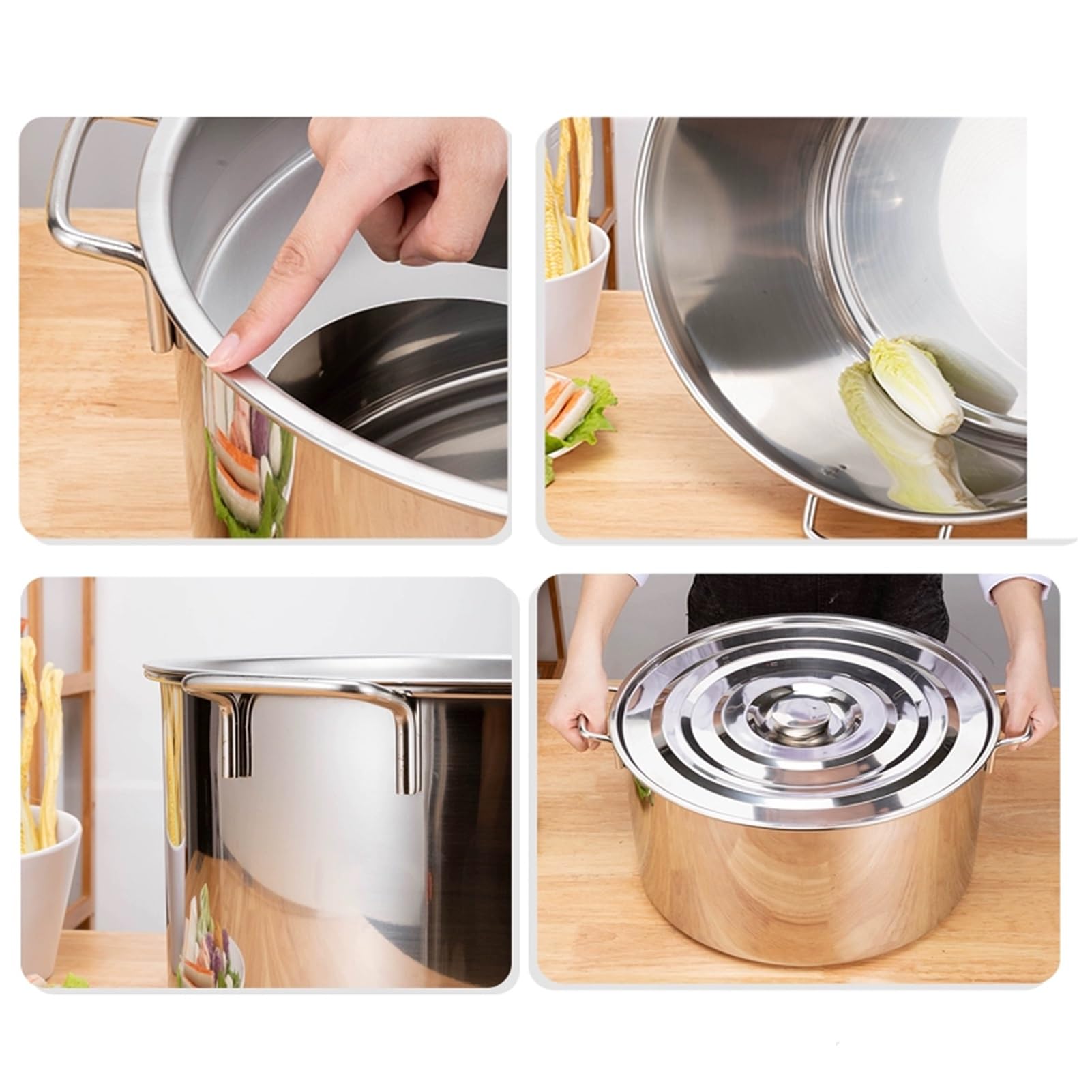 Heavy Duty Stainless Steel Stockpot & Pasta Cooker Set with Colander Inserts – Commercial Grade Multi-Cookware for Home Kitchen & Restaurant Use – Perfect for Cooking Pasta, Soups, Stews & Large Batch Meals (3-Hole Design, Size A)