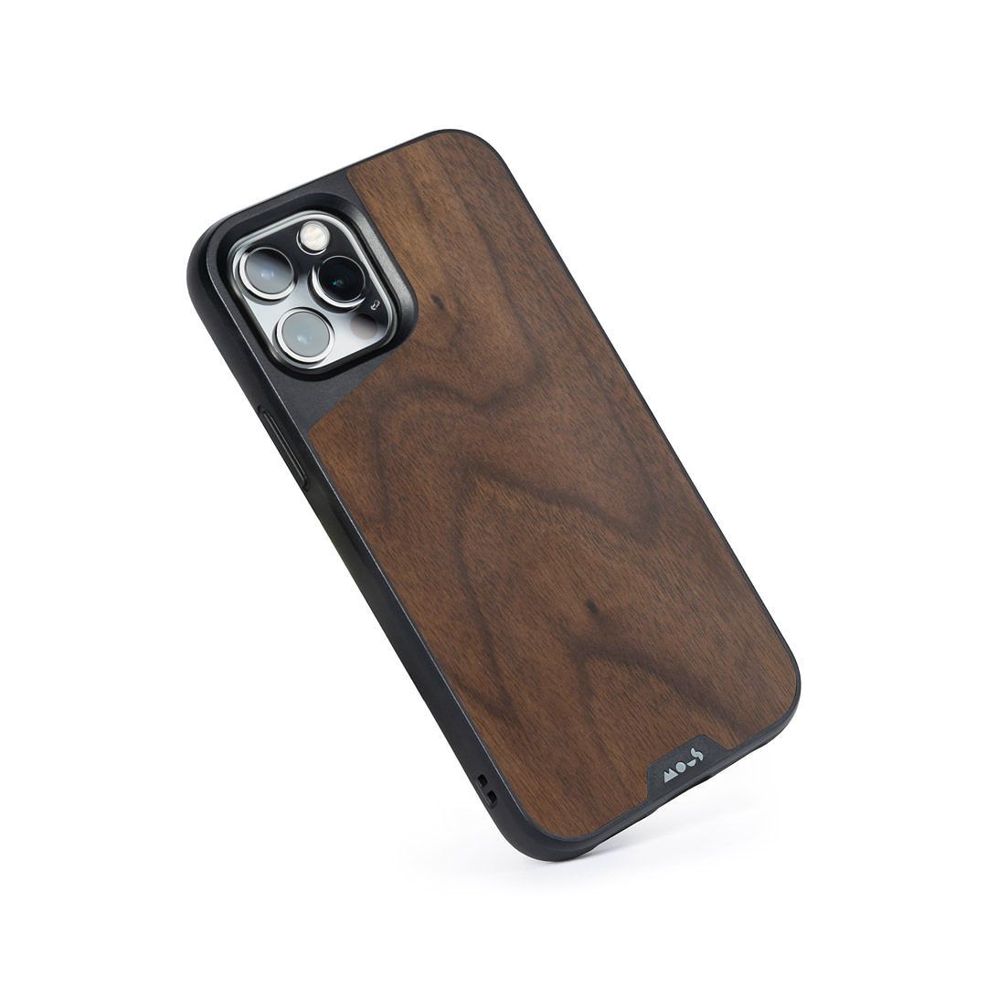 MagSafe® Compatible Walnut Phone Case for iPhone 14/13/12 Pro Max - Premium Wooden Protective Cover with Strong Magnetic Grip - Perfect for Work, Travel & Everyday Use