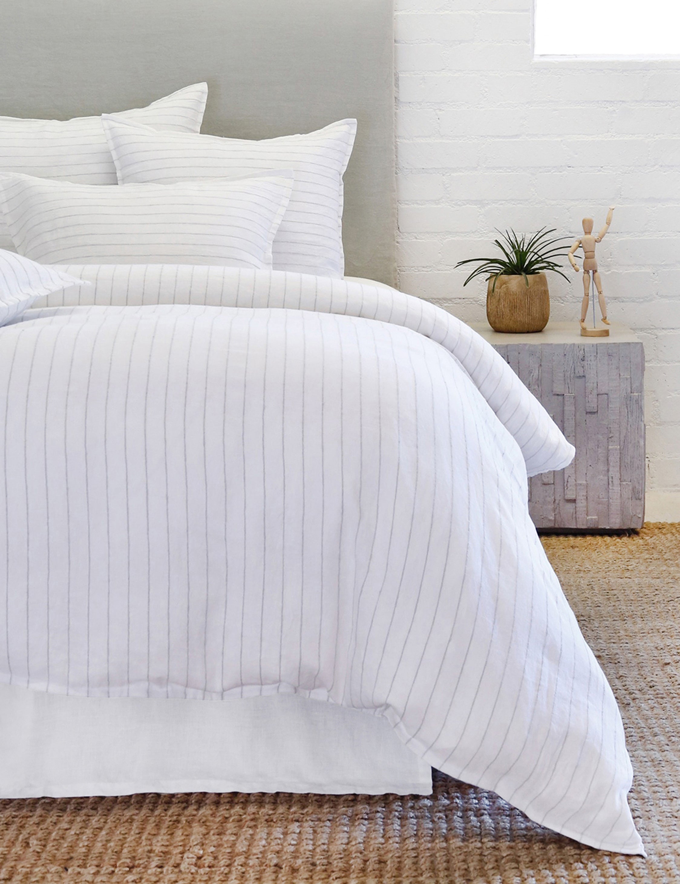 Blake Linen Duvet Cover Set by Pom Pom at Home - Soft Breathable Bedding for Cozy Bedroom Decor - Perfect for Master Bedroom, Guest Room & Airbnb