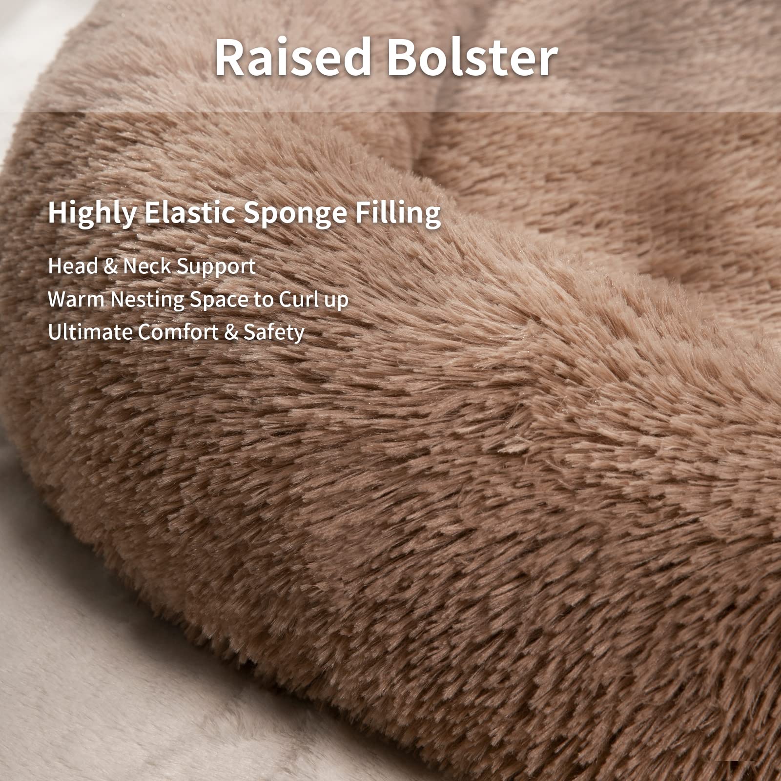 Premium 45In Calming Dog Couch Bed - Extra Large Plush Sofa Bed for Dogs & Cats, Fluffy Furniture Protector with Washable Cover (45x37x6, Brown) - Perfect for Living Room, Bedroom & Pet-Friendly Spaces