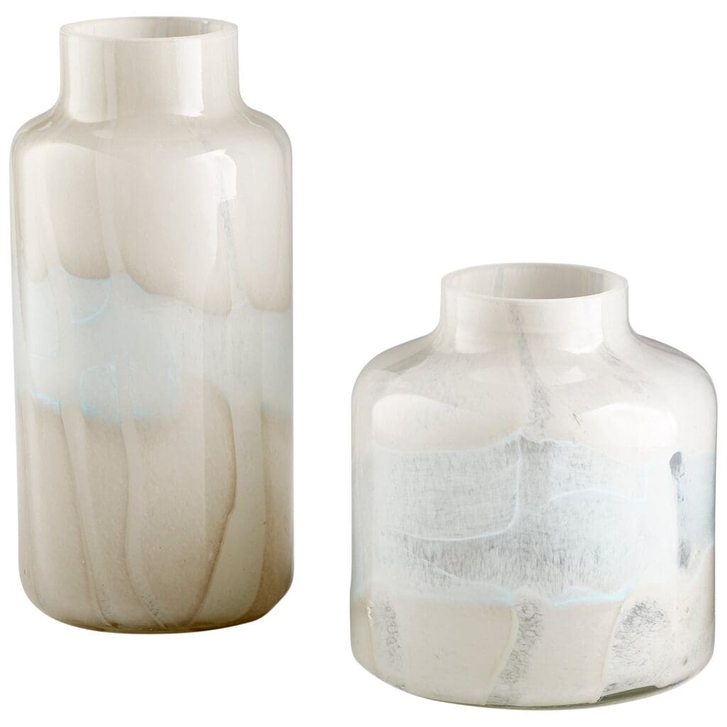 Cyan Design 11078 Lucerne Vase - Large Tan and Aqua Ceramic Vase for Home Decor, Wedding Centerpiece, Living Room & Dining Table Decoration