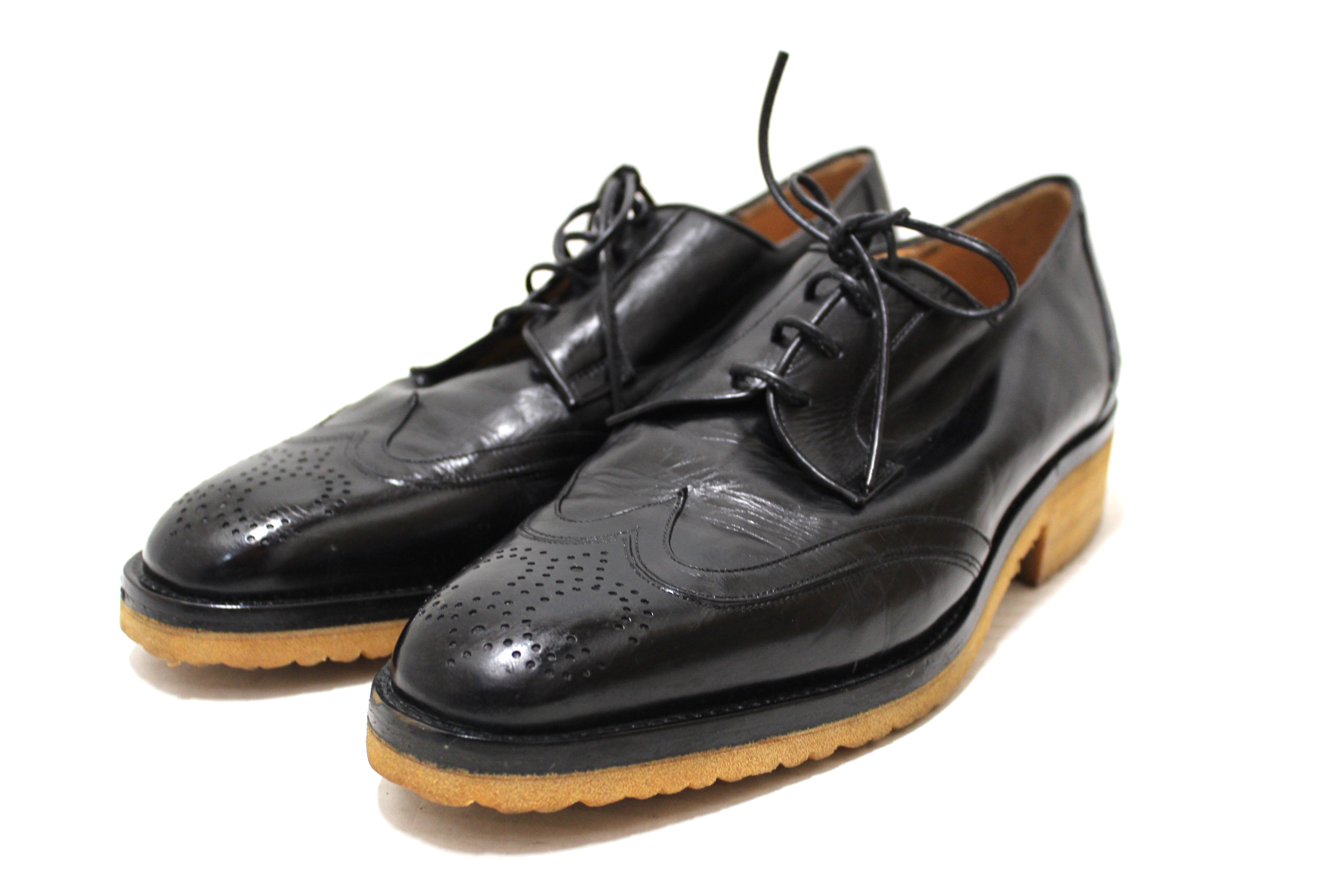 Authentic Gucci Men's Black Lace Brogue Dress Shoes Size 7 - Formal & Business Occasions, Weddings, Office Wear