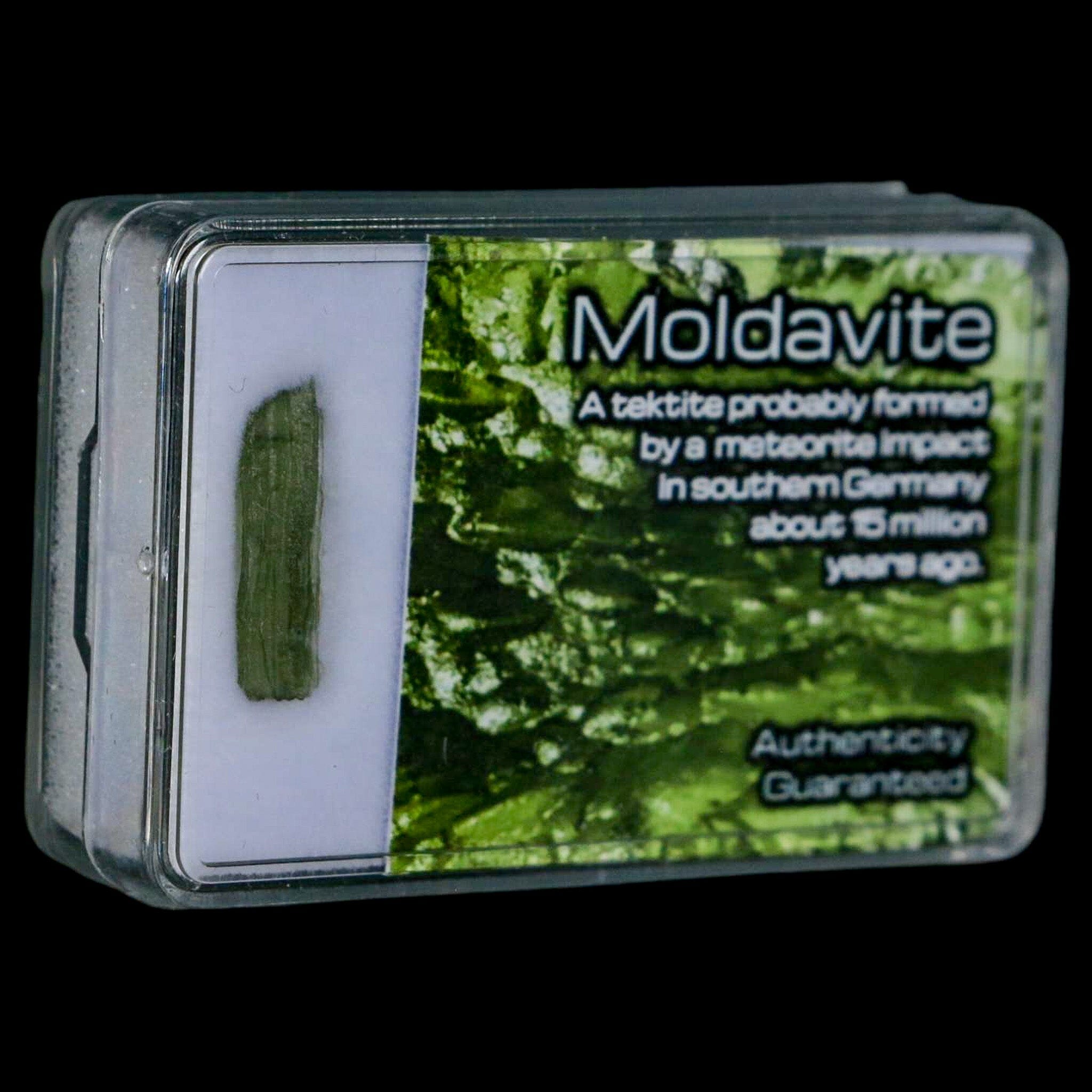 Genuine Moldavite Tektite - Rare Green Meteorite Glass Specimen from Southern Germany - Collector's Display Piece for Home Decor & Spiritual Healing