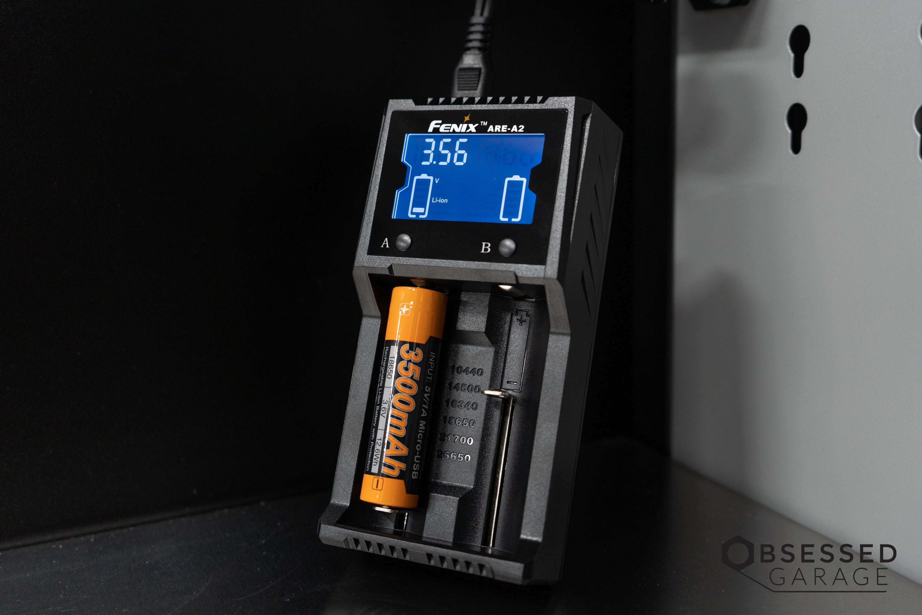 Fenix ARE A2 Smart Battery Charger for AA AAA NiMH NiCd - Fast Charging with LCD Display | Perfect for Home, Office, and Travel Use