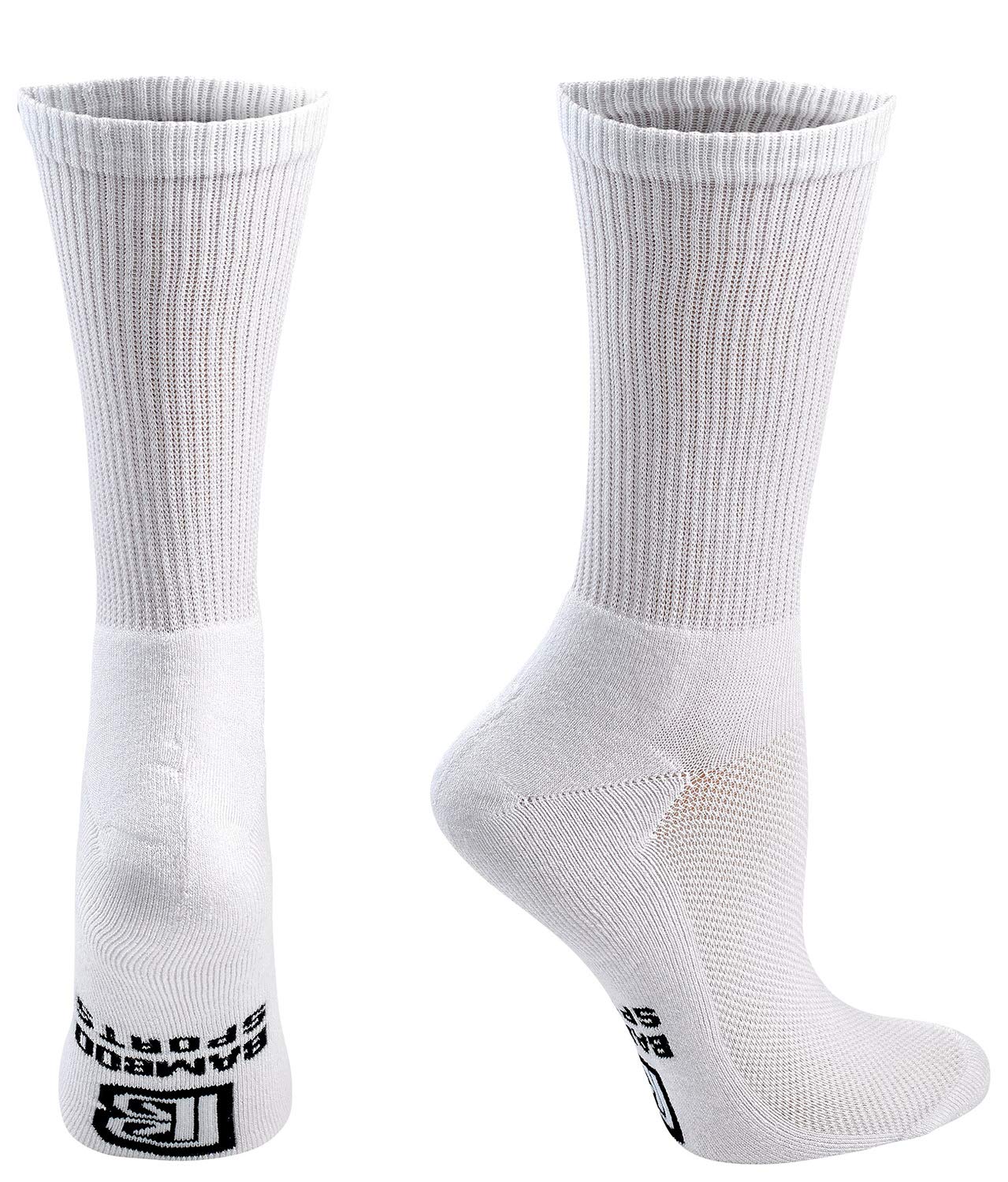 Men's Crew Socks - Breathable Moisture Wicking & Odor Control Athletic Socks for Running, Hiking & Everyday Wear - 6 Pack Cotton Blend Comfort Socks for Men